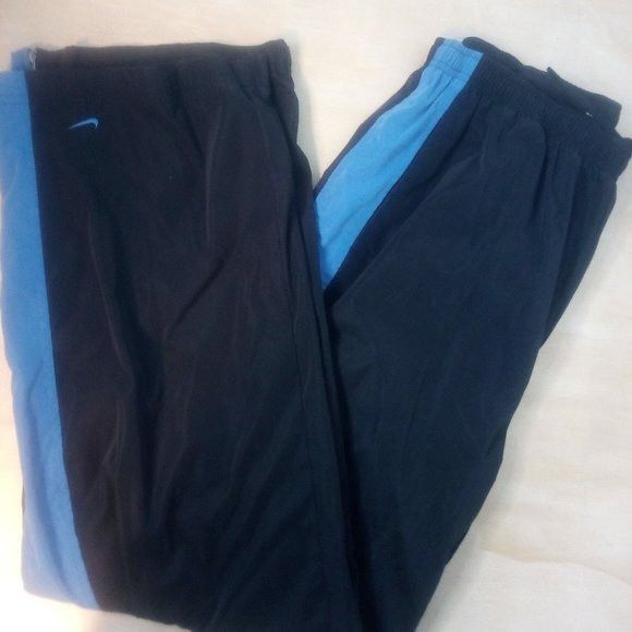 Vintage Nike Small Swoosh Striped Lined Wind Pants Joggers