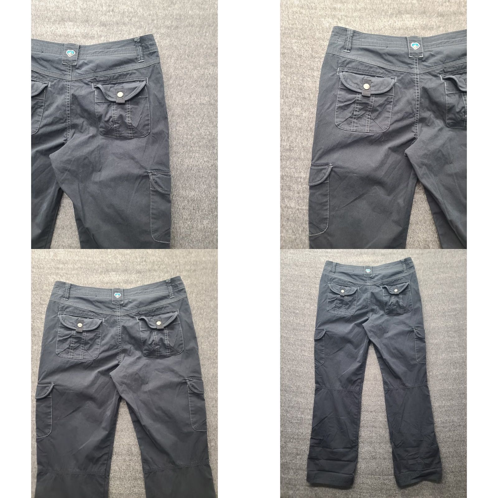 Vintage Kuhl Pants Womens 10x32 Free Flex Relaxed Fit Bootcut Roll Up Hiking Outdoor MTB Cargo Pants Black Casual Travel Workwear 32 In Inseam Men? Size 32" / US 10 / IT 46 - 9 Thumbnail
