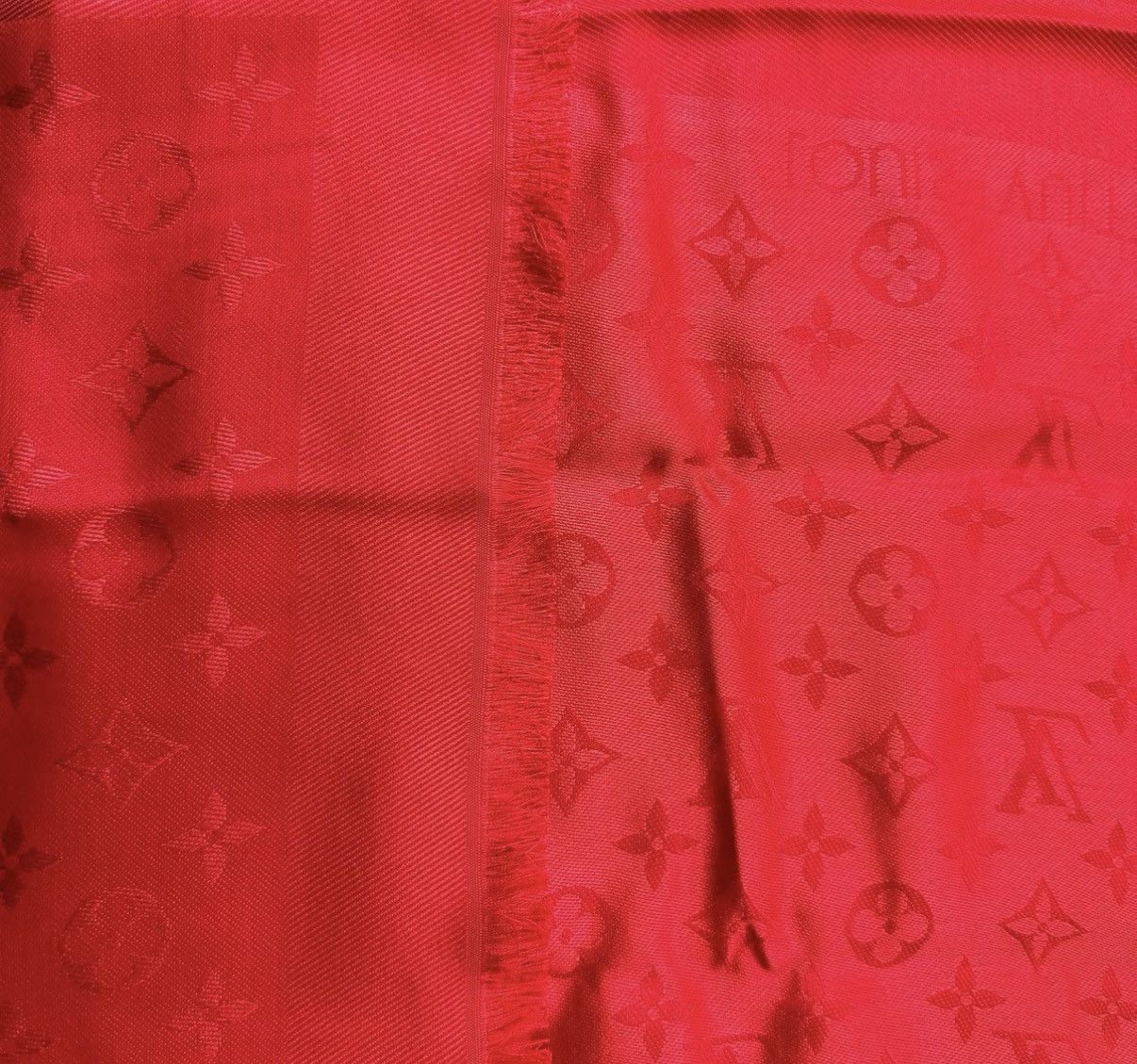 Louis Vuitton Louis Vuitton LV Mulberry Silk Large Square Scarf Shawl K12 Size ONE SIZE - 4 Thumbnail