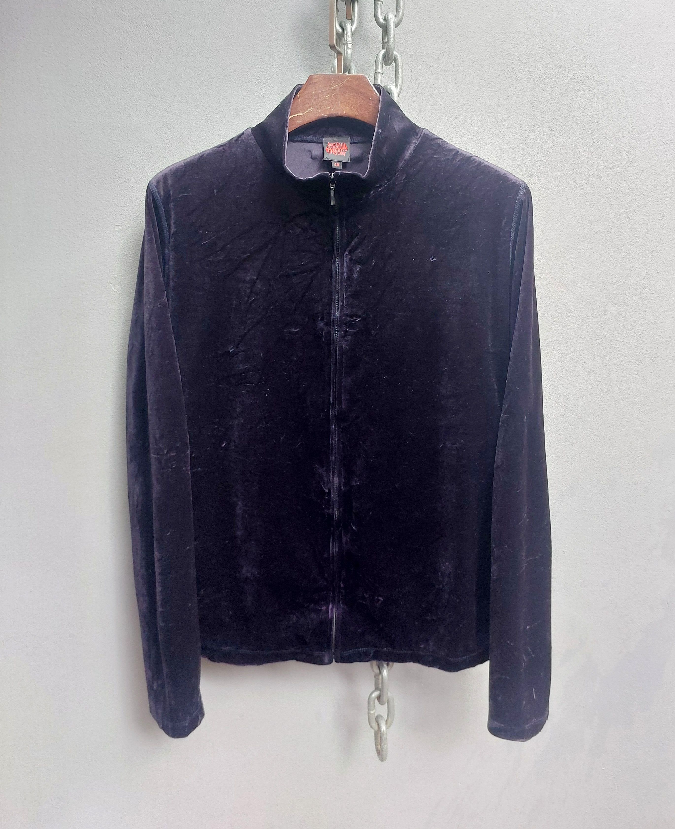 Jean Paul Gaultier Jean Paul Gaultier Velvet Zip-Up Jacket Size US M / EU 48-50 / 2 - 2 Thumbnail