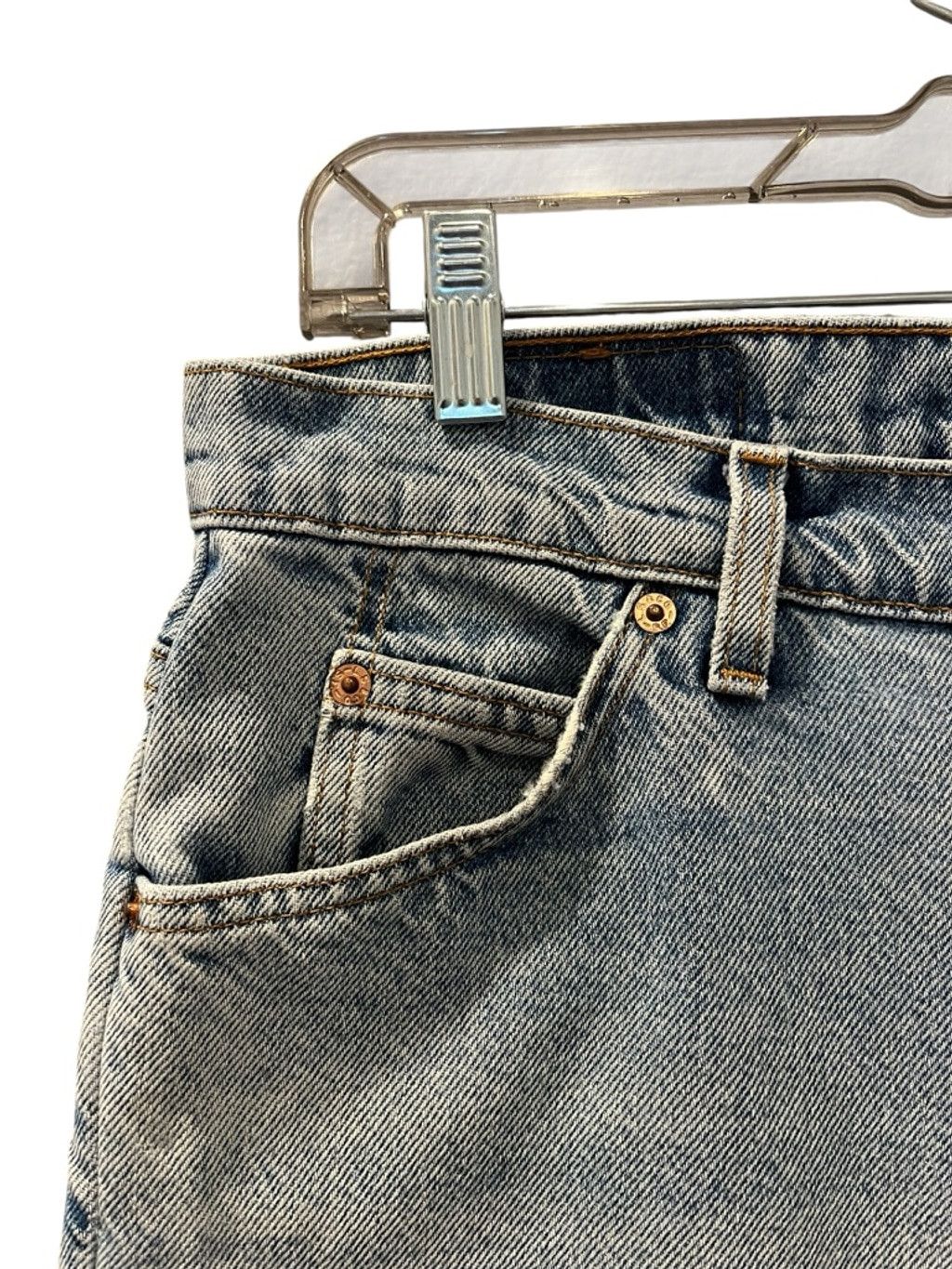 Levi's VTG 1997 Levis 917 Orange Tab Boot Cut Distressed Jeans 12 Size 34" / US 12 / IT 48 - 3 Thumbnail