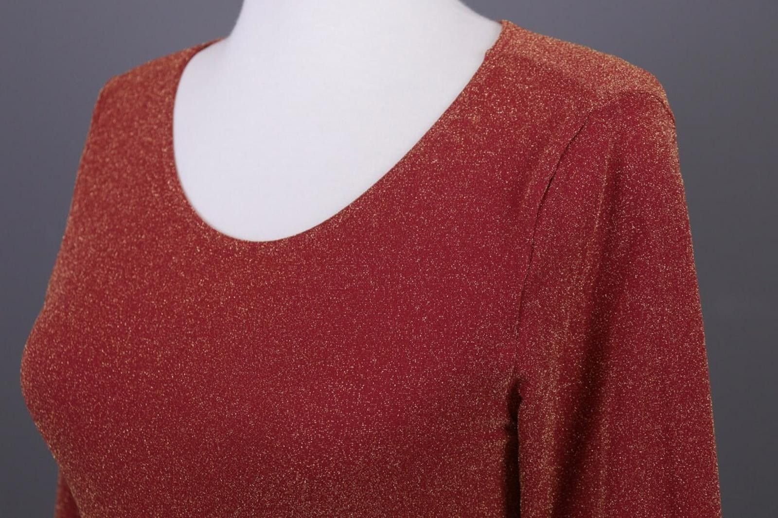 Wolford Wolford Metallics Austria Burgundy Relaxed Top Shirt Size M Size M / US 6-8 / IT 42-44 - 9 Thumbnail