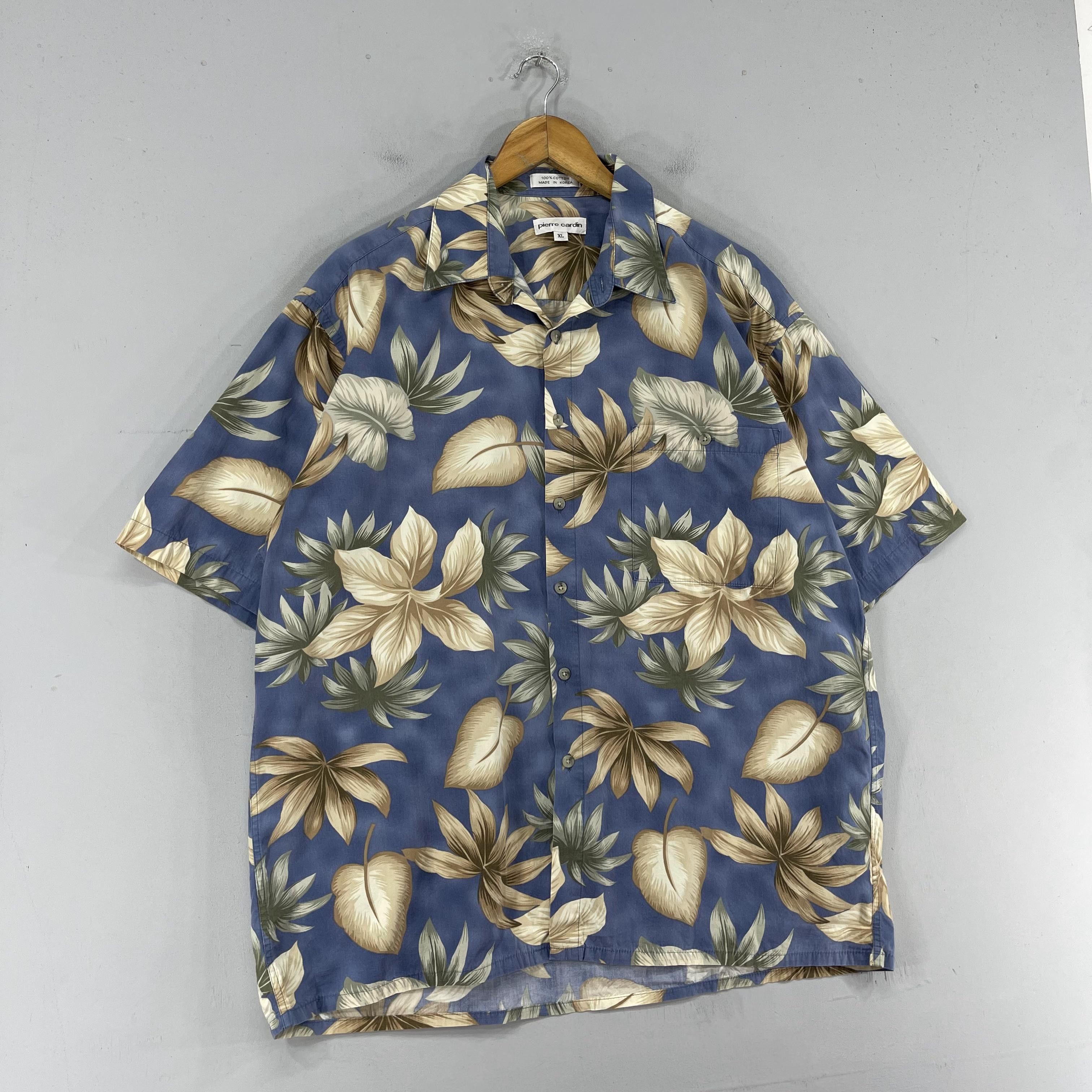 Japanese Brand × Vintage Vintage PIERRE CARDIN Aloha Beach Floral Motive Hawaii Shirt Size US XL / EU 56 / 4 - 4 Thumbnail