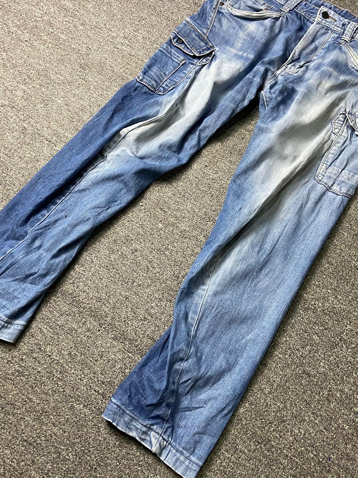 Japanese Brand × Vintage EVENRIVER Work Wear Cargo Denim Jeans (131) Size US 34 / EU 50 - 10 Thumbnail