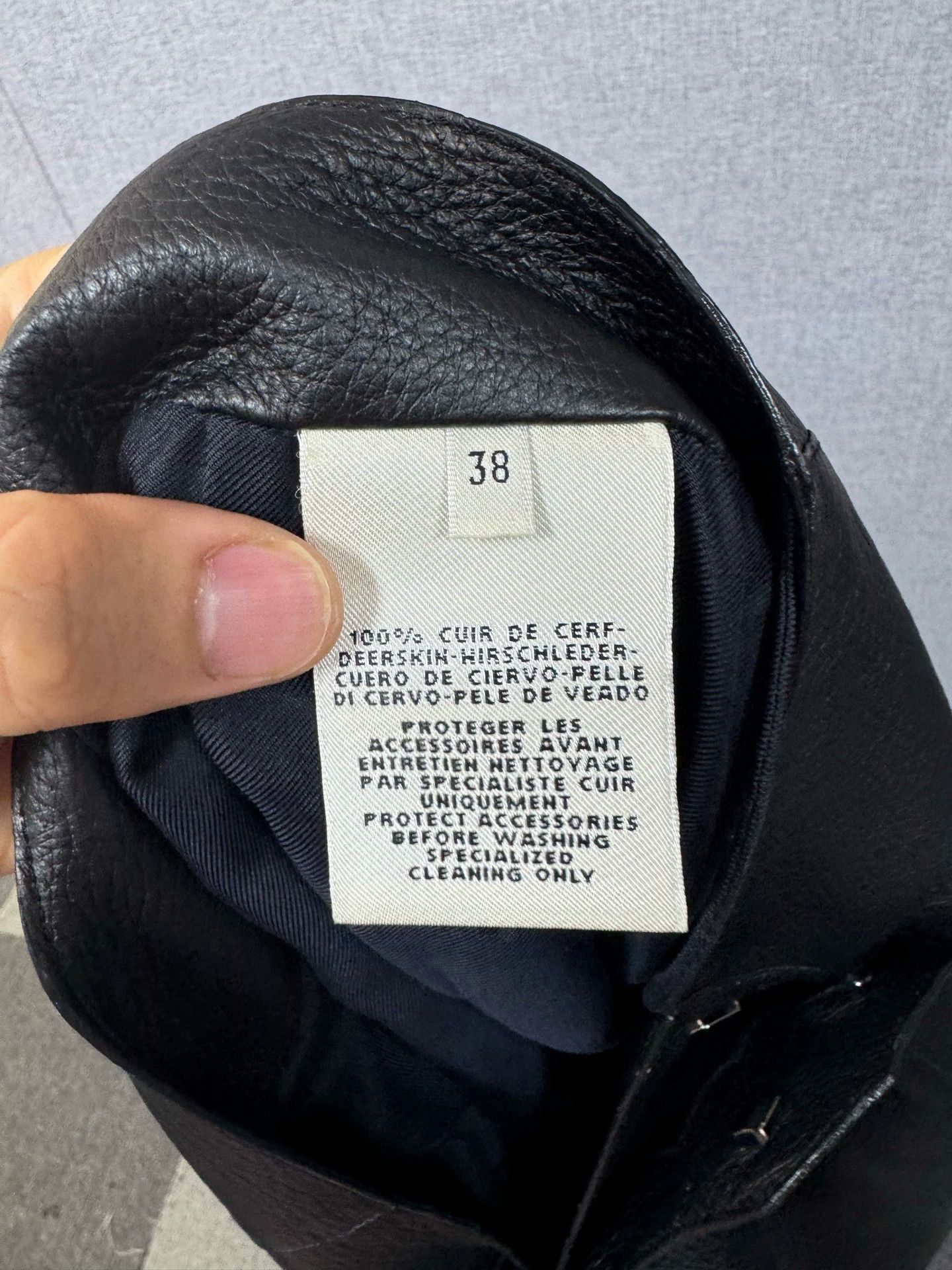 Hermes Hermes Black Leather Mini Skirt, Size 26" / US 2 / IT 38 - 7 Thumbnail