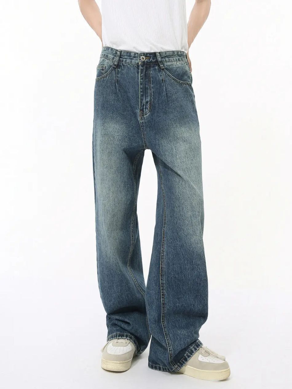 Japanese Brand Retro straight leg high street wide leg jeans Size US 32 / EU 48 - 2 Thumbnail