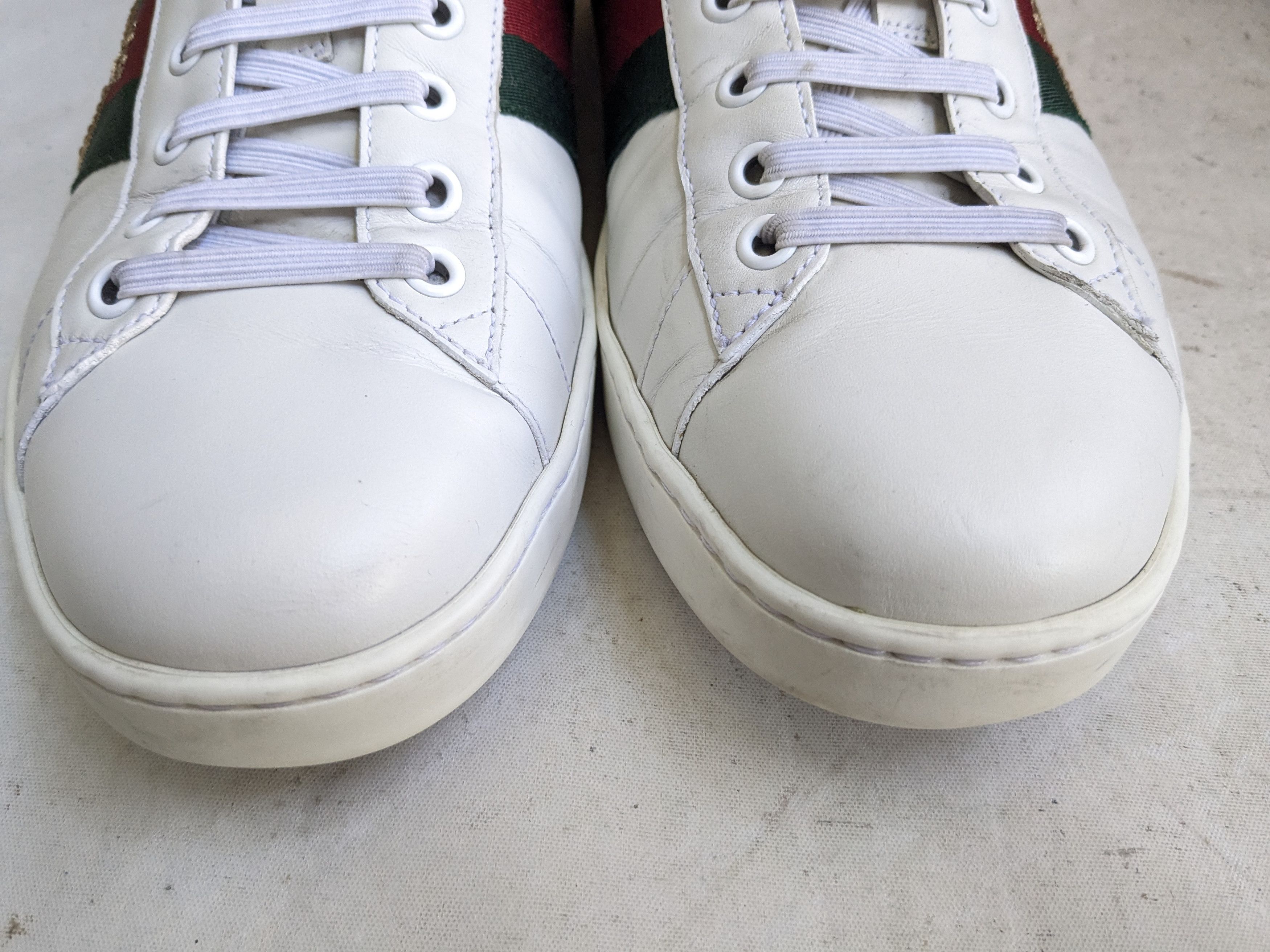 Gucci Gucci Ace Sneakers Bee White 8.5 Low Tops Size US 8.5 / EU 41-42 - 3 Thumbnail