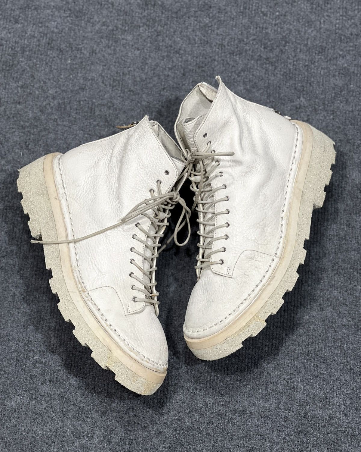 Marsell Marsèll White Lace Up Platform Ankle Boots Size US 9.5 / EU 42-43 - 6 Thumbnail