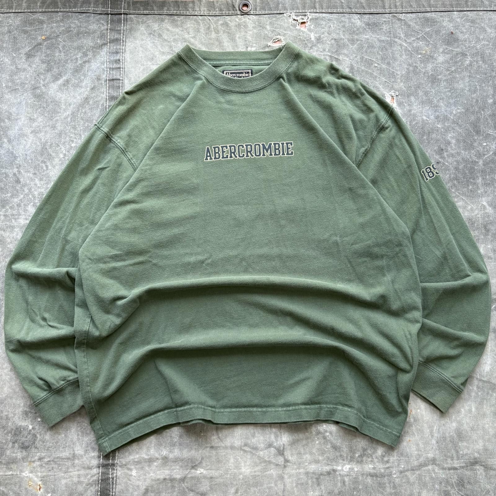 Vintage 90s Y2K Abercrombie & Fitch Olive Green Bears Shirt