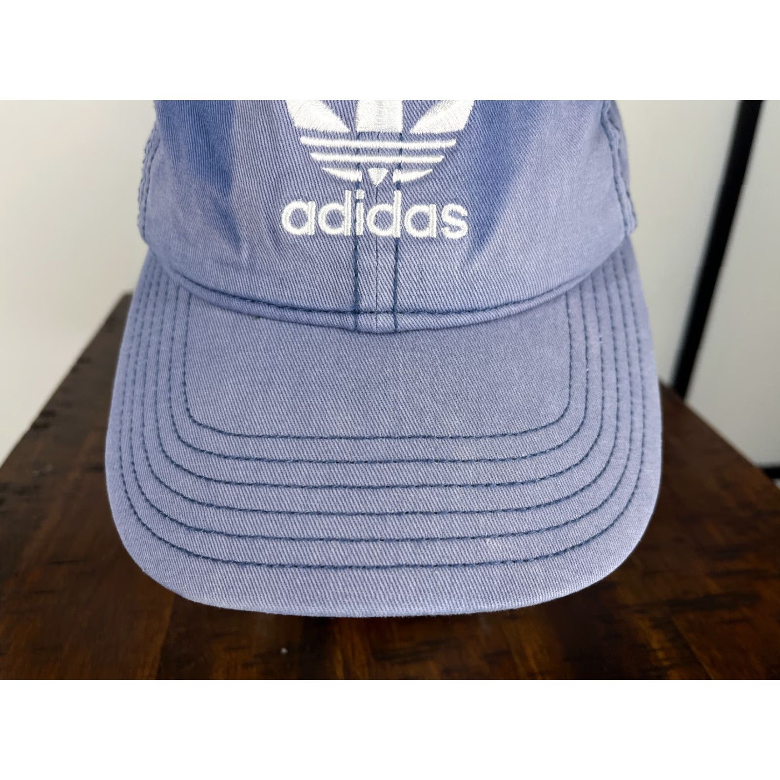Adidas Adidas Hat Cap Strap Back Womens One Size Blue Denim Embroidered Cotton Twill Size ONE SIZE - 3 Thumbnail