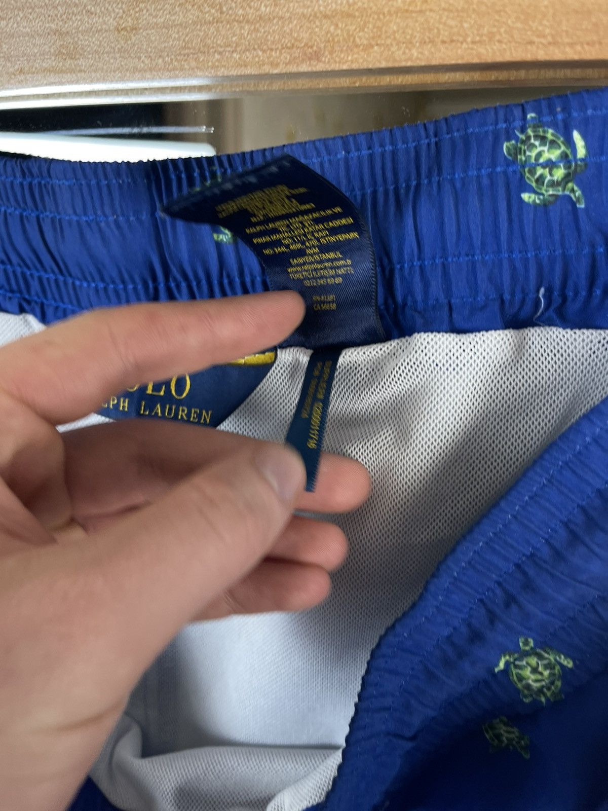 Polo Ralph Lauren Polo Ralph Lauren Turtle Motif Traveler Swim Trunks Blue Size US 32 / EU 48 - 7 Thumbnail