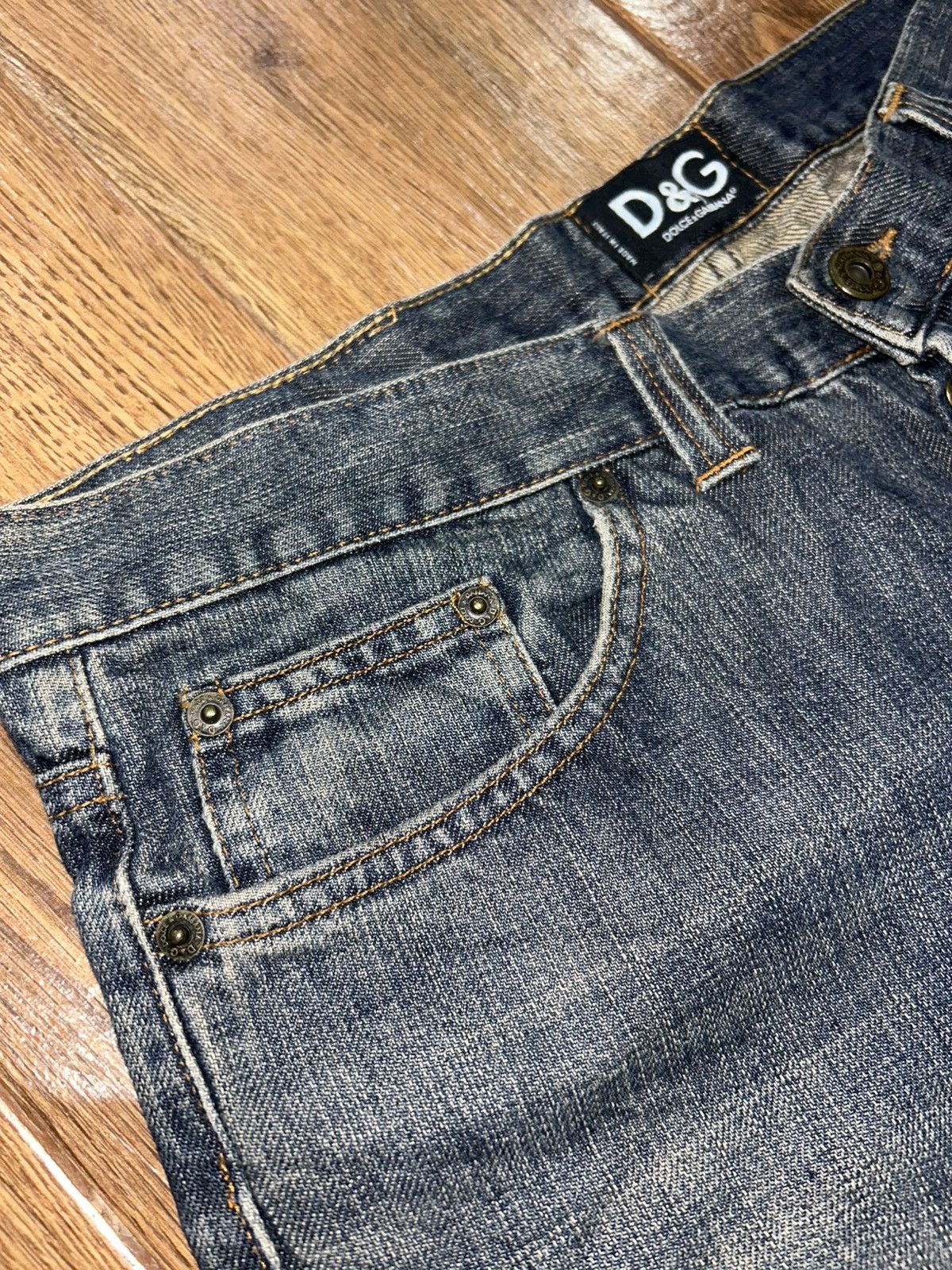 Tornado Mart Dolce & Gabbana D&G Distressed Flared Denim Jeans Size 34" / US 12 / IT 48 - 12 Thumbnail