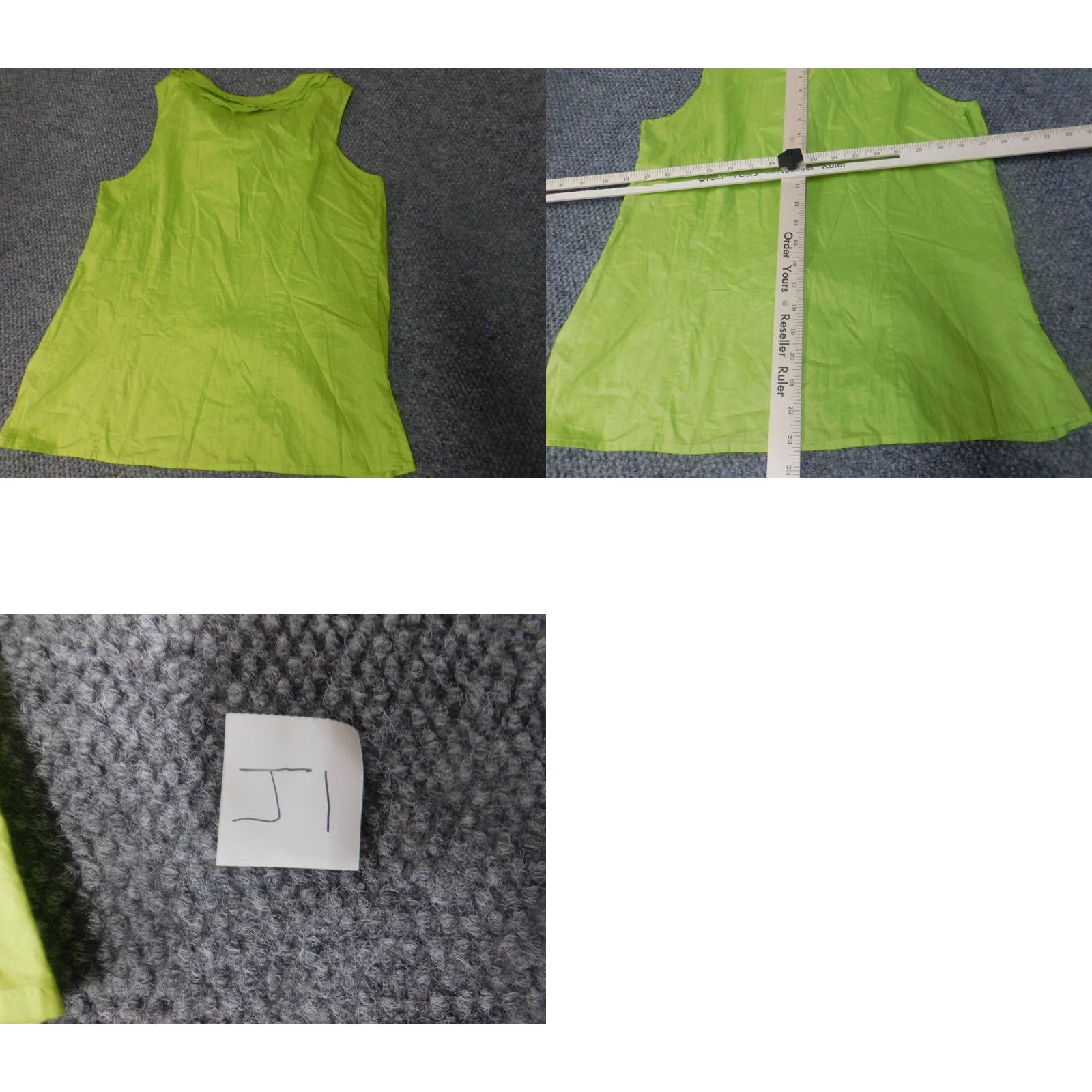 Madison Madison Blouse Shirt Womens Large Green Collared Pullover Sleeveless Casual 100% Cotton Ruffle Casual Vintage No Size L / US 10 / IT 46 - 8 Thumbnail