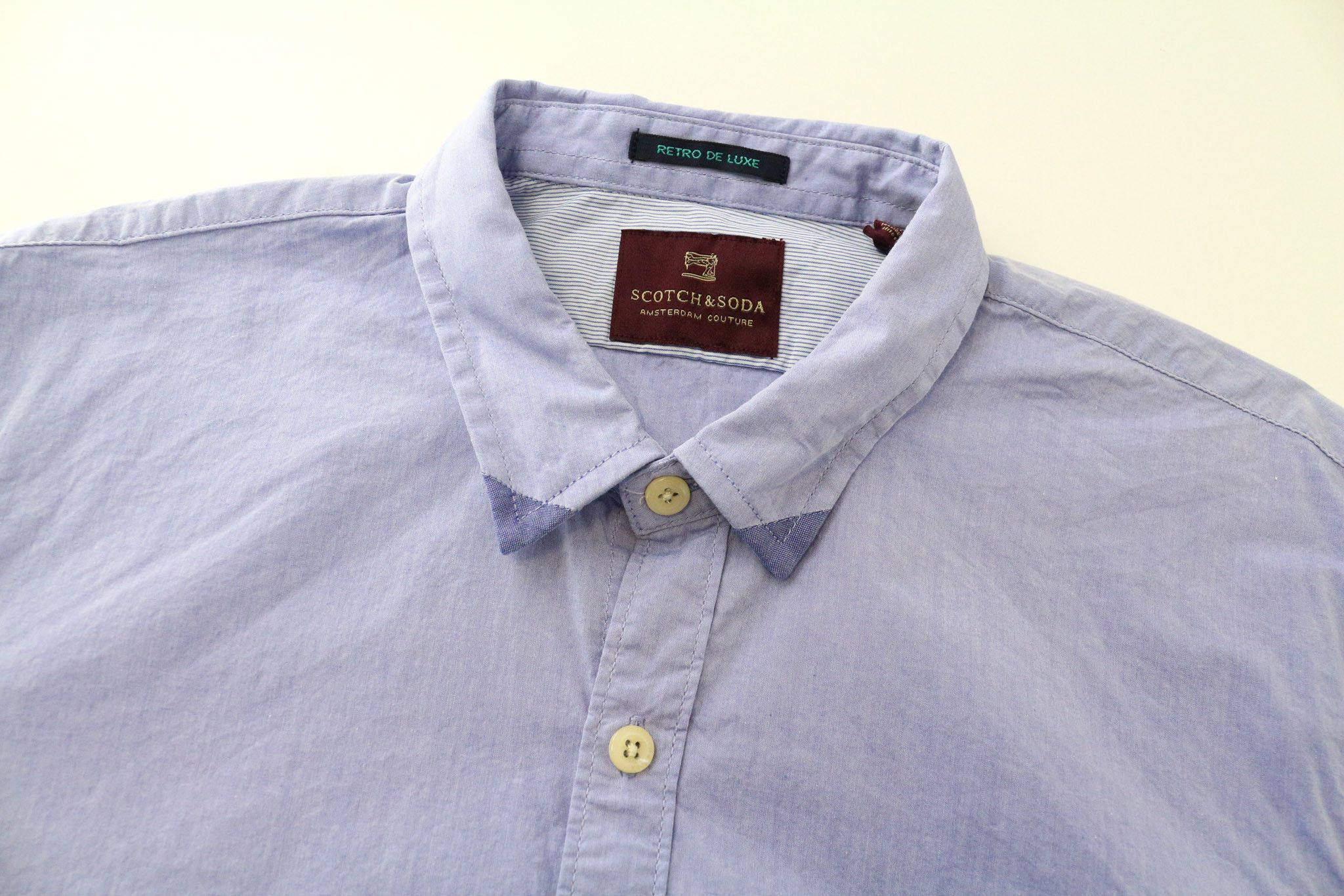 Scotch & Soda AMS COUTURE S Blue Cotton Long Sleeve Shirt 74250 Size US S / EU 44-46 / 1 - 3 Thumbnail