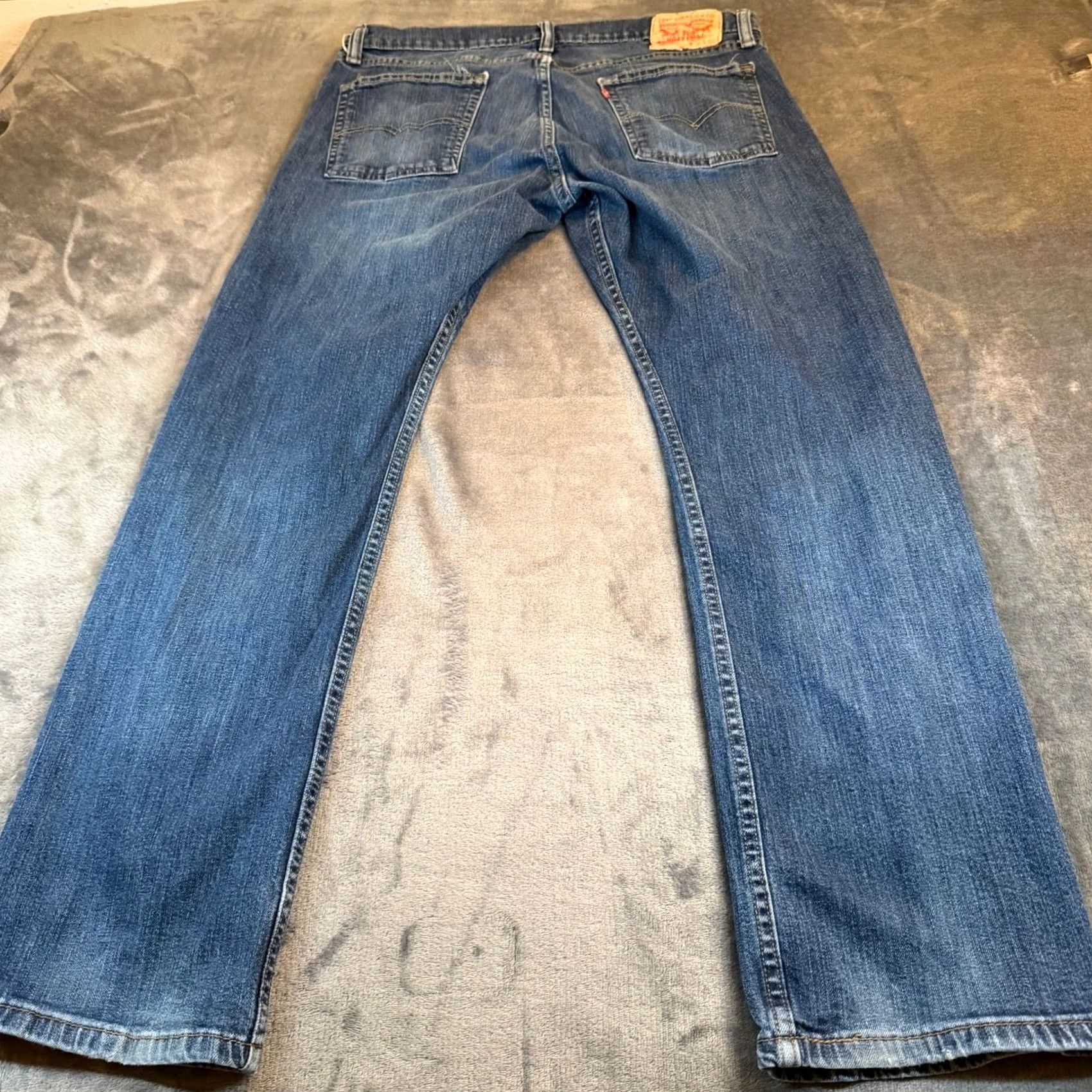 Levi's Levi's 514 Straight Jeans Mens 36x30 Blue Stretch Denim Pants Casual Classic Denim, 5-Pocket, Zip Fly, Regular Rise, City, Men Size US 36 / EU 52 - 4 Thumbnail