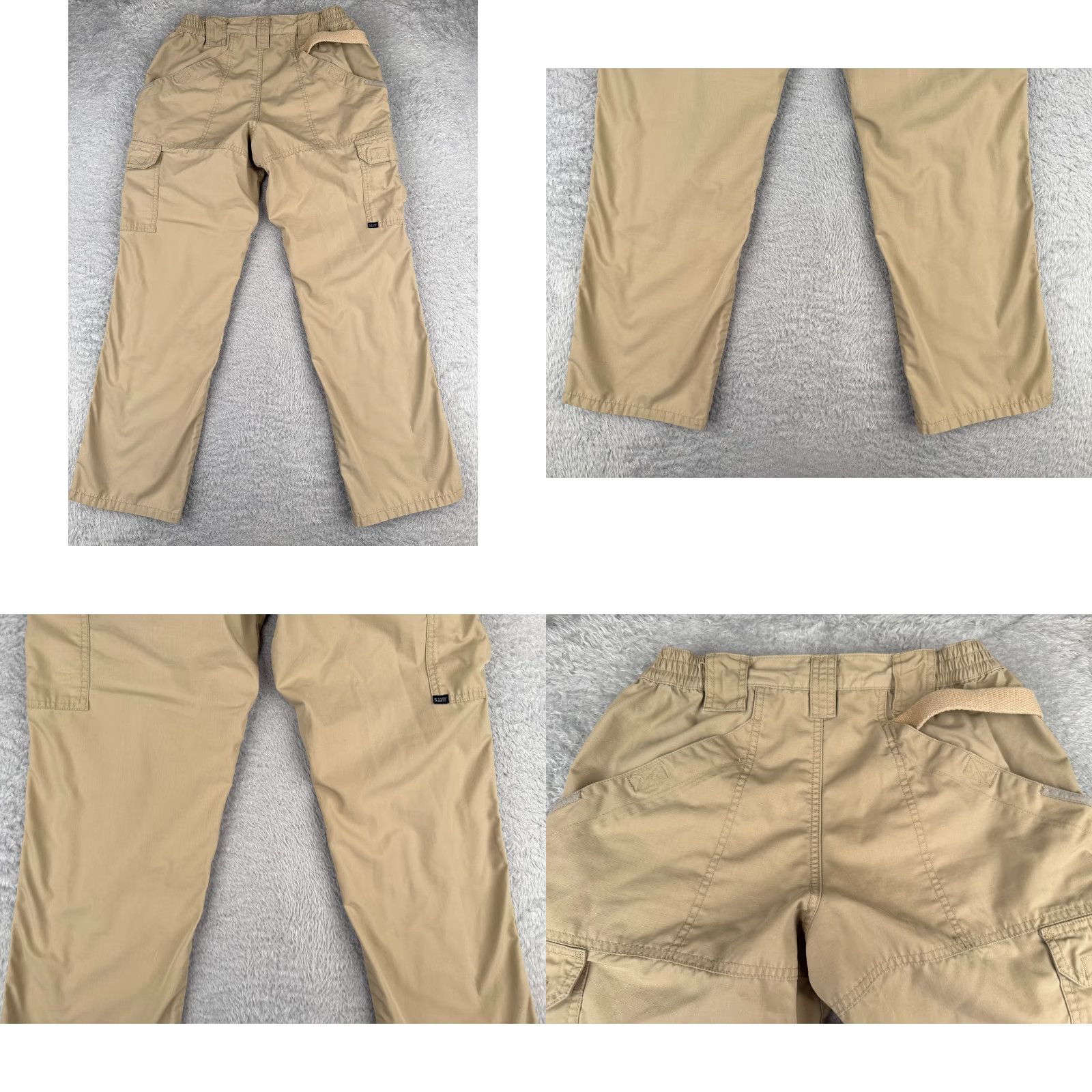 Vintage 5.11 Tactical Pants Women Cargo 2 Beige Rip-Stop Straight 30x29 Knit? Size 26" / US 2 / IT 38 - 9 Thumbnail