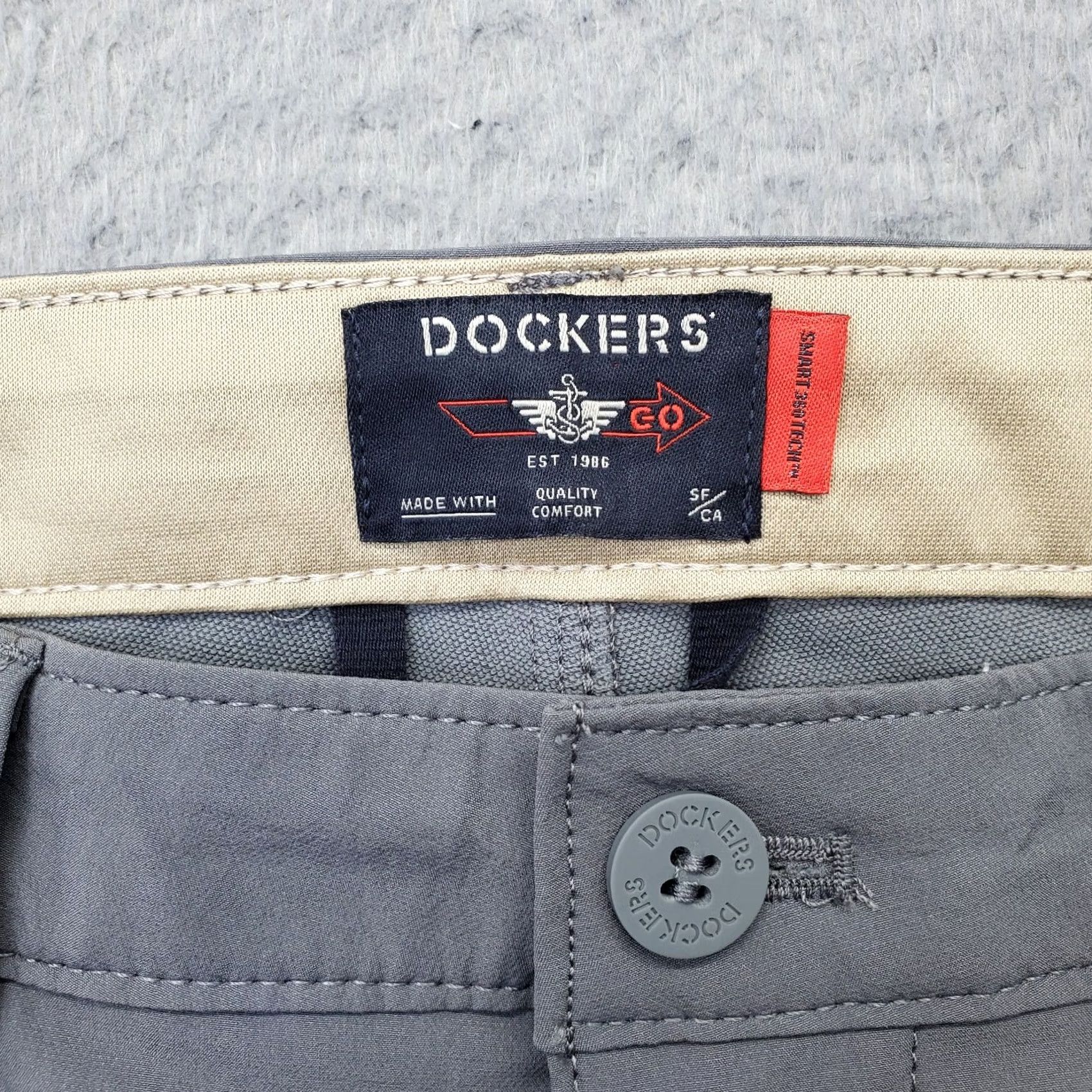 Dockers DOCKERS Mens Pants 34x32 Gray Straight Fit Performance Security Pockets Hiking Shirt Size US 34 / EU 50 - 7 Thumbnail