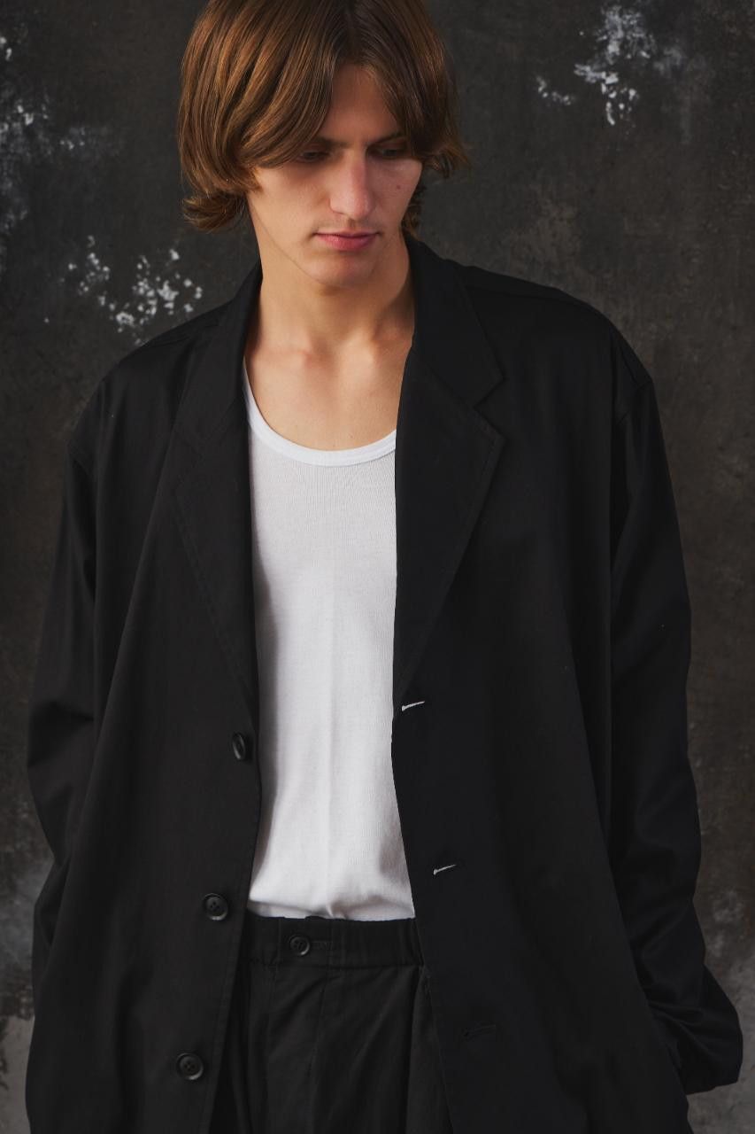 Yohji Yamamoto Ground Y Cotton 3-Button Long Coat Work Jacket Size 50R - 7 Thumbnail