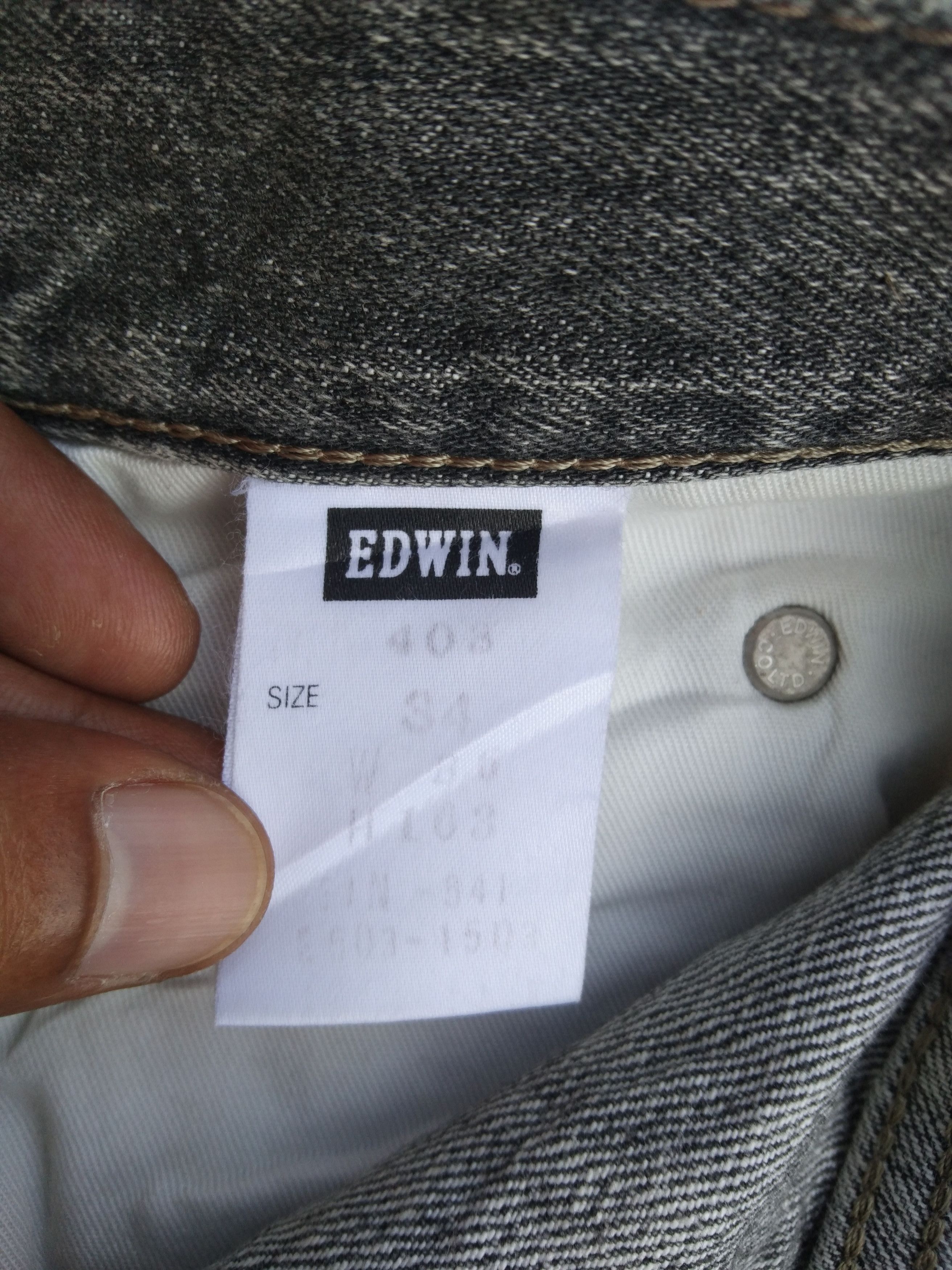 Edwin Vintage Edwin Grey Distressed Jeans 33x30 Size US 33 - 8 Thumbnail