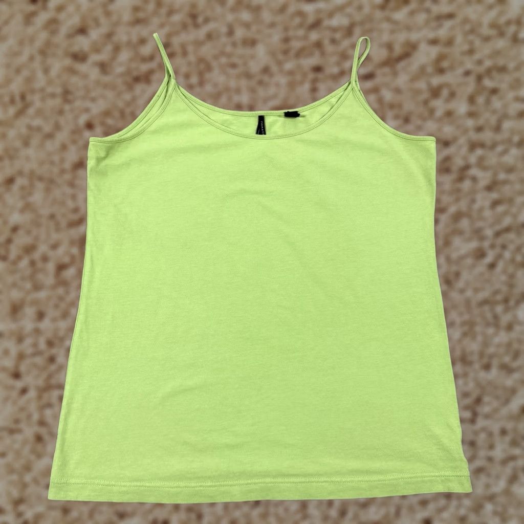 CO Isda & Co Tank Top Camisole Women's Size Large Neon Green Casual Sleeveless Size L / US 10 / IT 46 - 1 Thumbnail