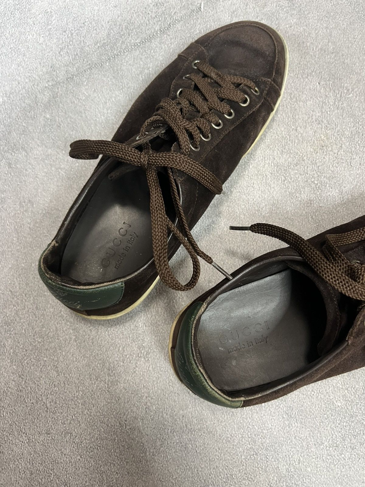 Gucci Men’s Gucci Leather GG Monogram Sneakers ! luxury hype rare Size US 9 / EU 42 - 9 Thumbnail