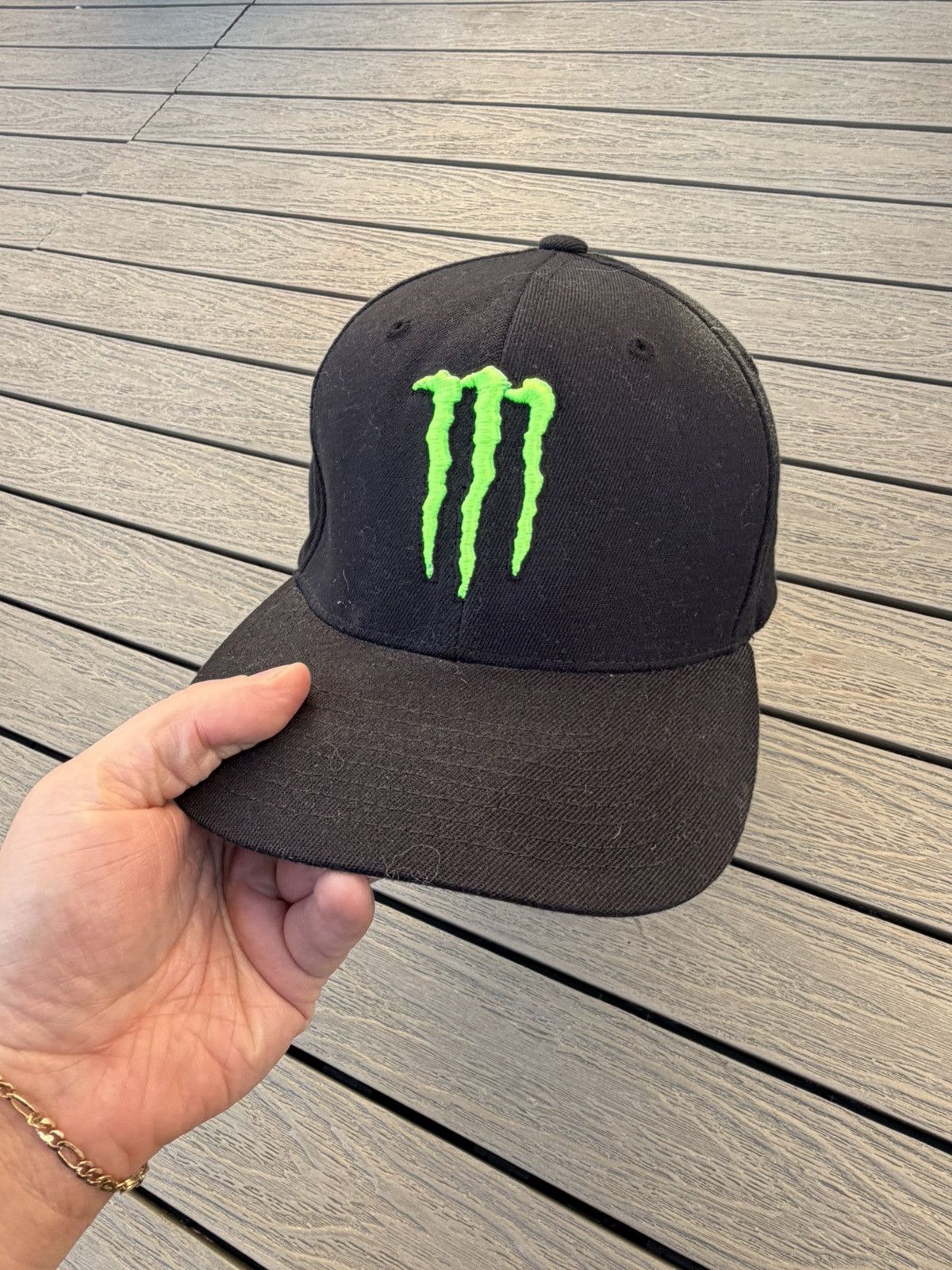 Other Vintage Monster Energy Flexfit Hat Fitted L/XL Size ONE SIZE - 4 Thumbnail