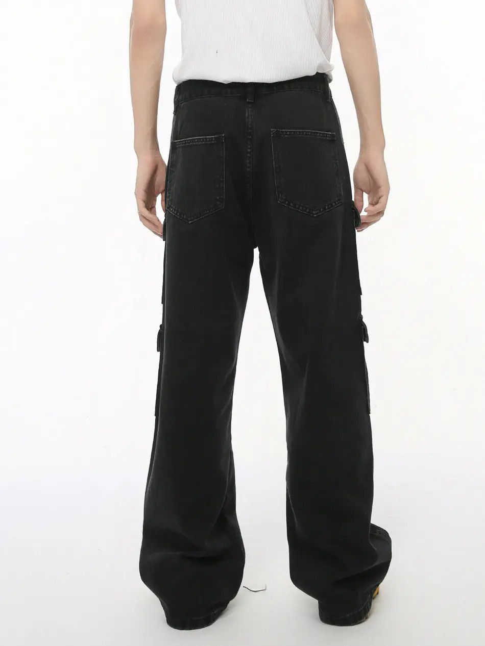 Japanese Brand Retro loose straight leg wide leg pocket jeans Size US 32 / EU 48 - 4 Thumbnail