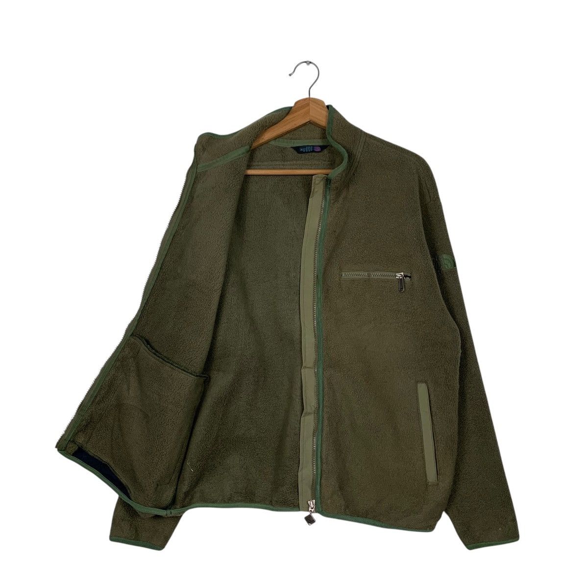 The North Face THE NORTH FACE Embroidery Logo Green Fleece Jacket #1847-C80 Size US M / EU 48-50 / 2 - 9 Thumbnail