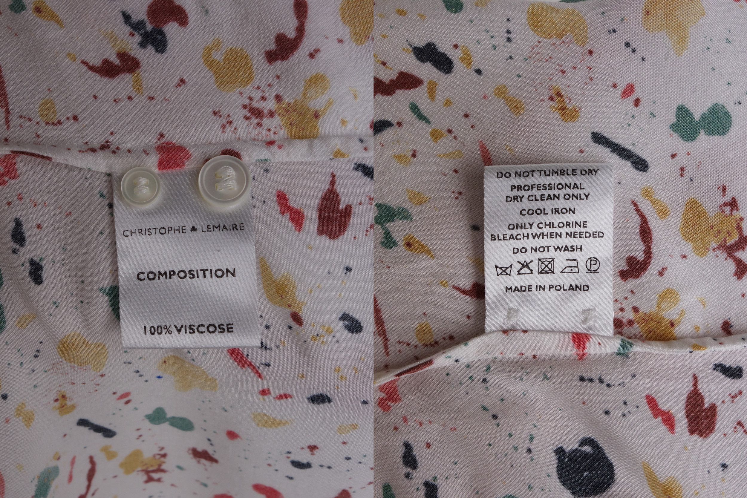 Christophe Lemaire CHRISTOPHE LEMAIRE S/S 2013 Viscose Print Shirt Size 4 L Size US L / EU 52-54 / 3 - 10 Thumbnail