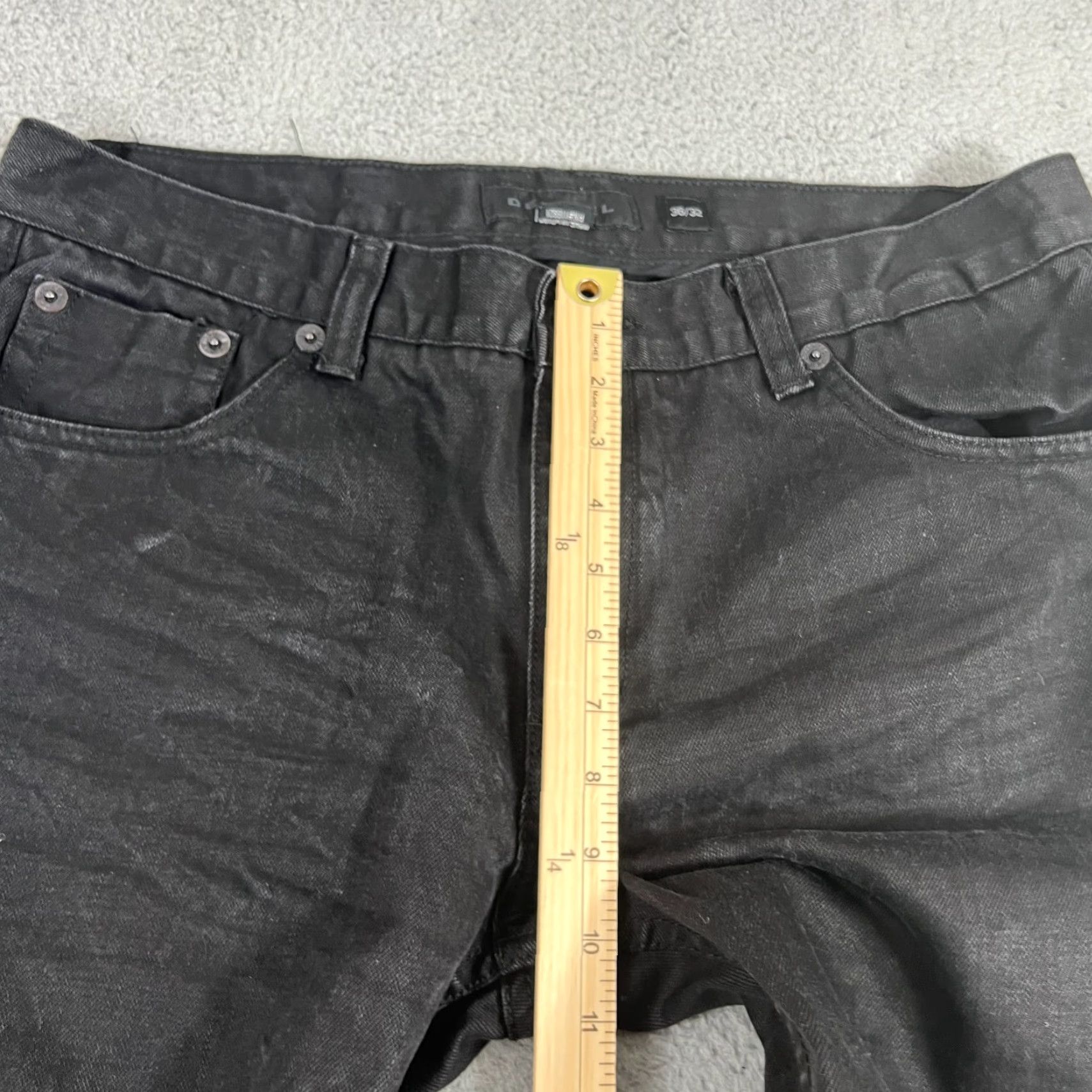Denime VINTAGE Decibel Jeans Men's 36X32 Denim Straight Fit Black Distressed Biker Style Jeans Size US 36 / EU 52 - 7 Thumbnail