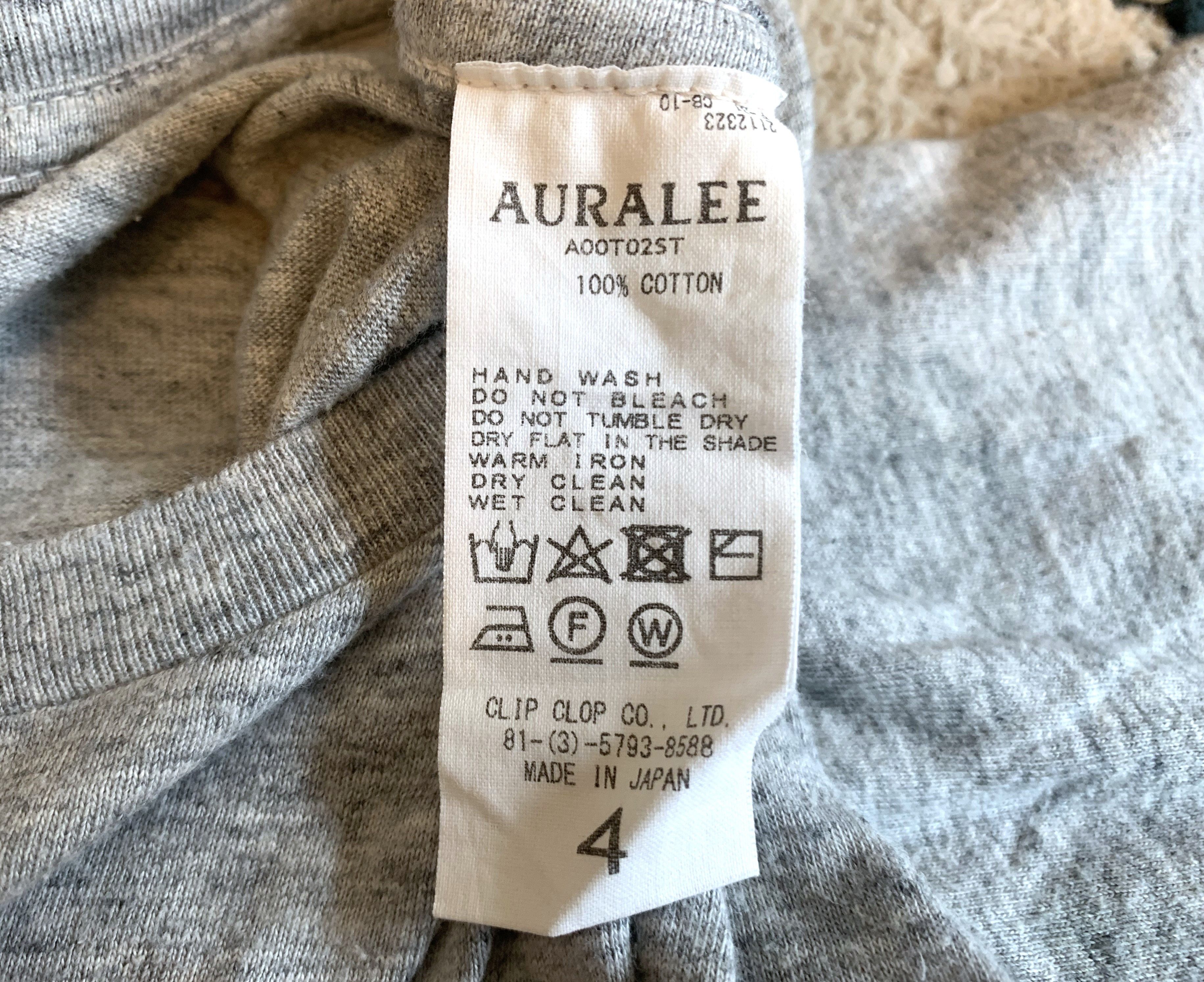 Auralee Aura Lee 2020ss gray crewneck tee, size 4 (fits M) Size US M / EU 48-50 / 2 - 8 Thumbnail