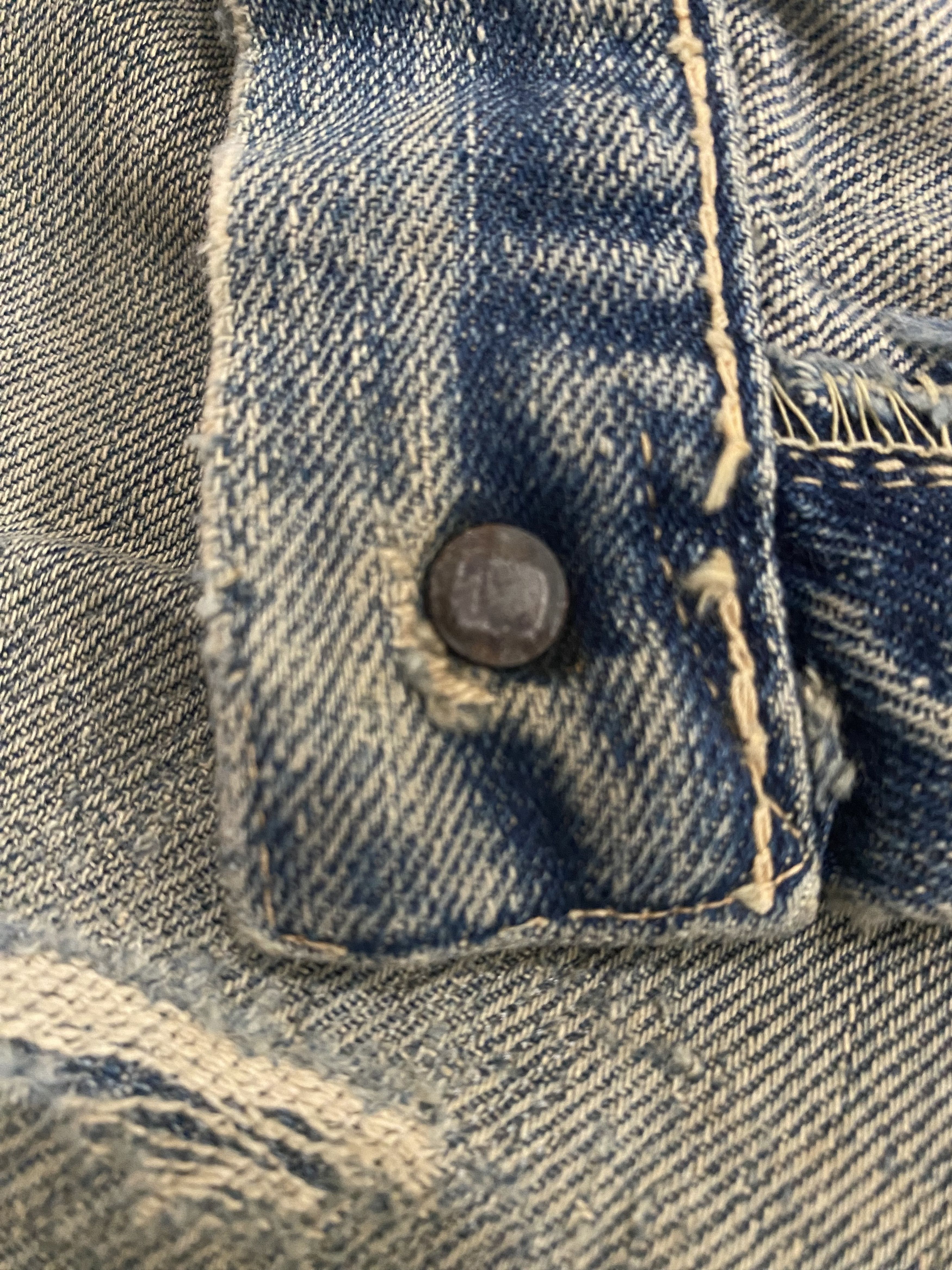 Levi's Rare 50s Levis 501 Big E Distressed Collector's Size US 33 - 4 Thumbnail