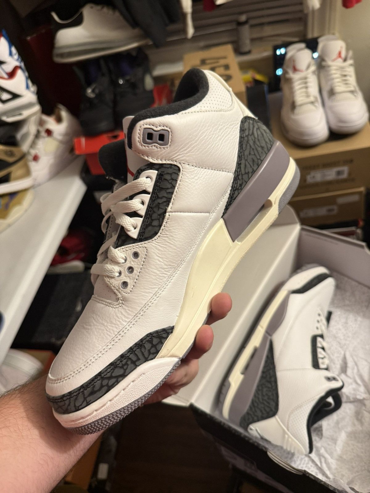 Jordan Brand Jordan retro 3 cement grey size 10.5 Size US 10.5 / EU 43-44 - 3 Thumbnail