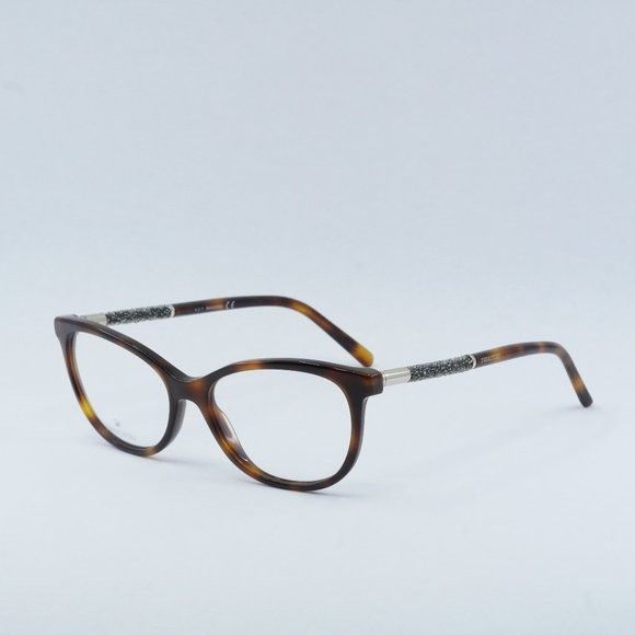 image of New Swarovski Sk5211 053 Blonde Havana Eyeglasses in Brown, Women's