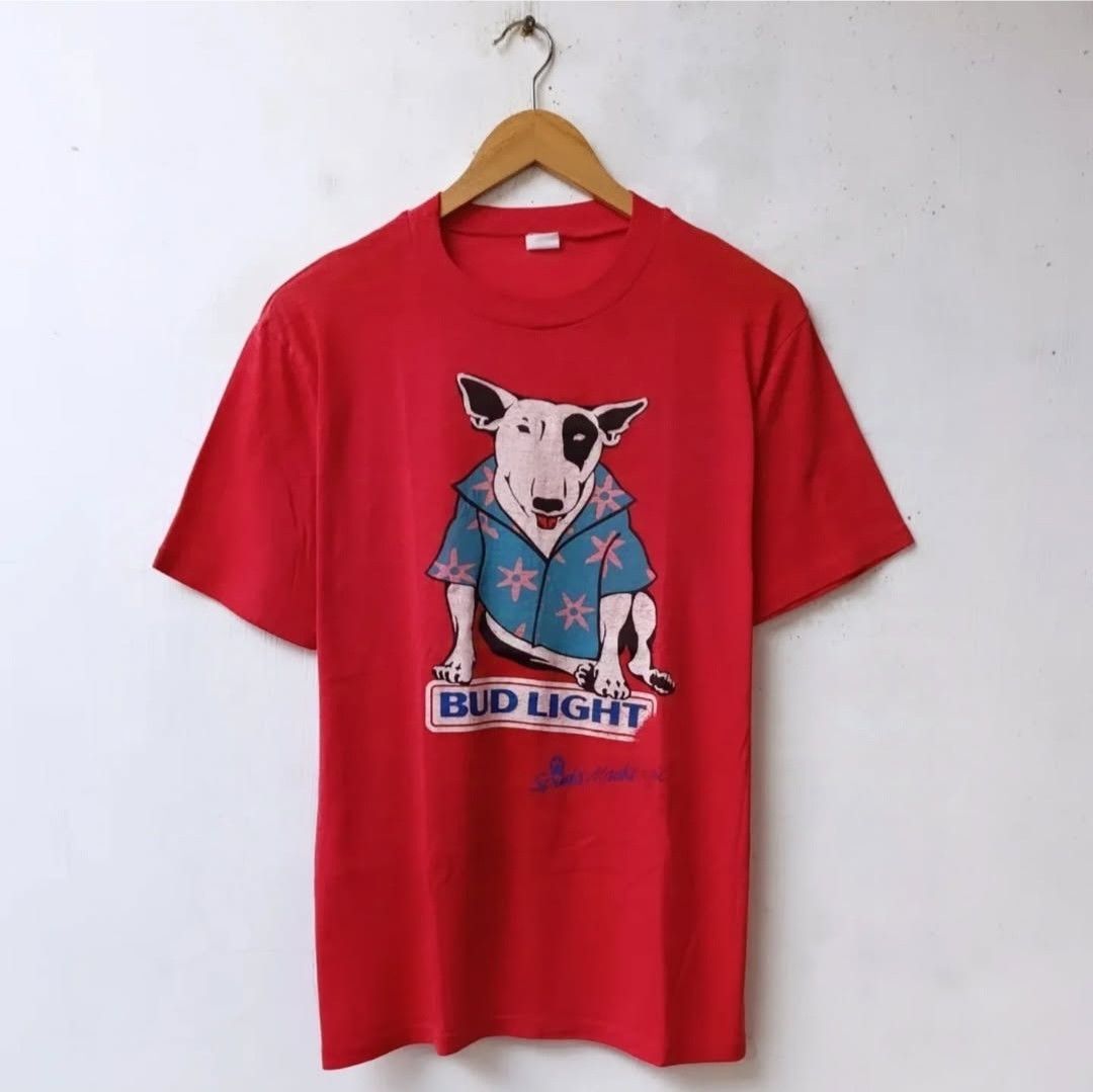Vintage Vintage 80s Bud Light Spuds Mackenzie Tshirt Size US M / EU 48-50 / 2 - 1 Thumbnail