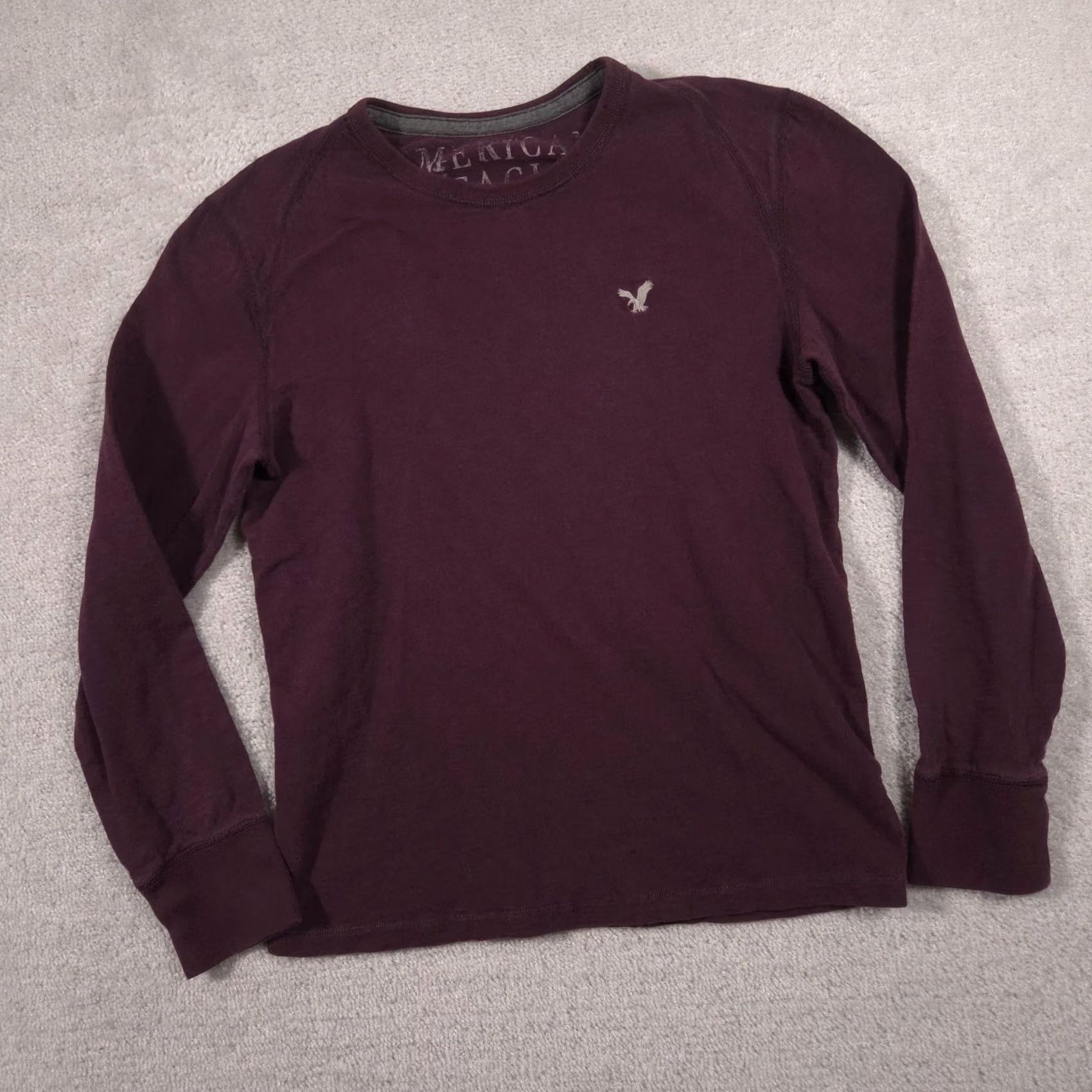 American Eagle Outfitters American Eagle Outfitters Shirt Mens S Red Long Sleeve Logo Tee Crewneck Size US S / EU 44-46 / 1 - 3 Thumbnail
