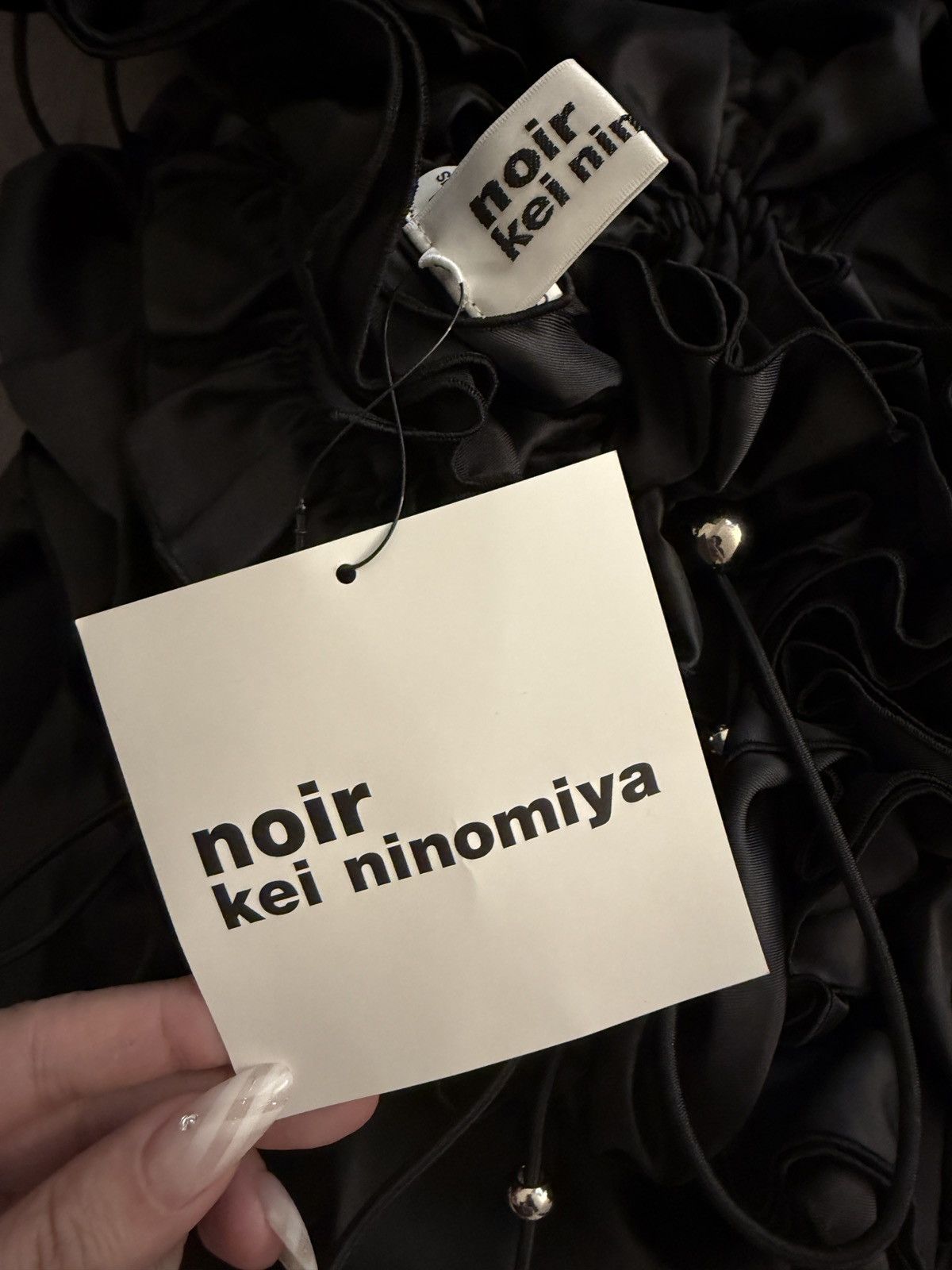 Noir Kei Ninomiya 25FW Drawstring Ruffled Midi Dress Size M / US 6-8 / IT 42-44 - 4 Thumbnail