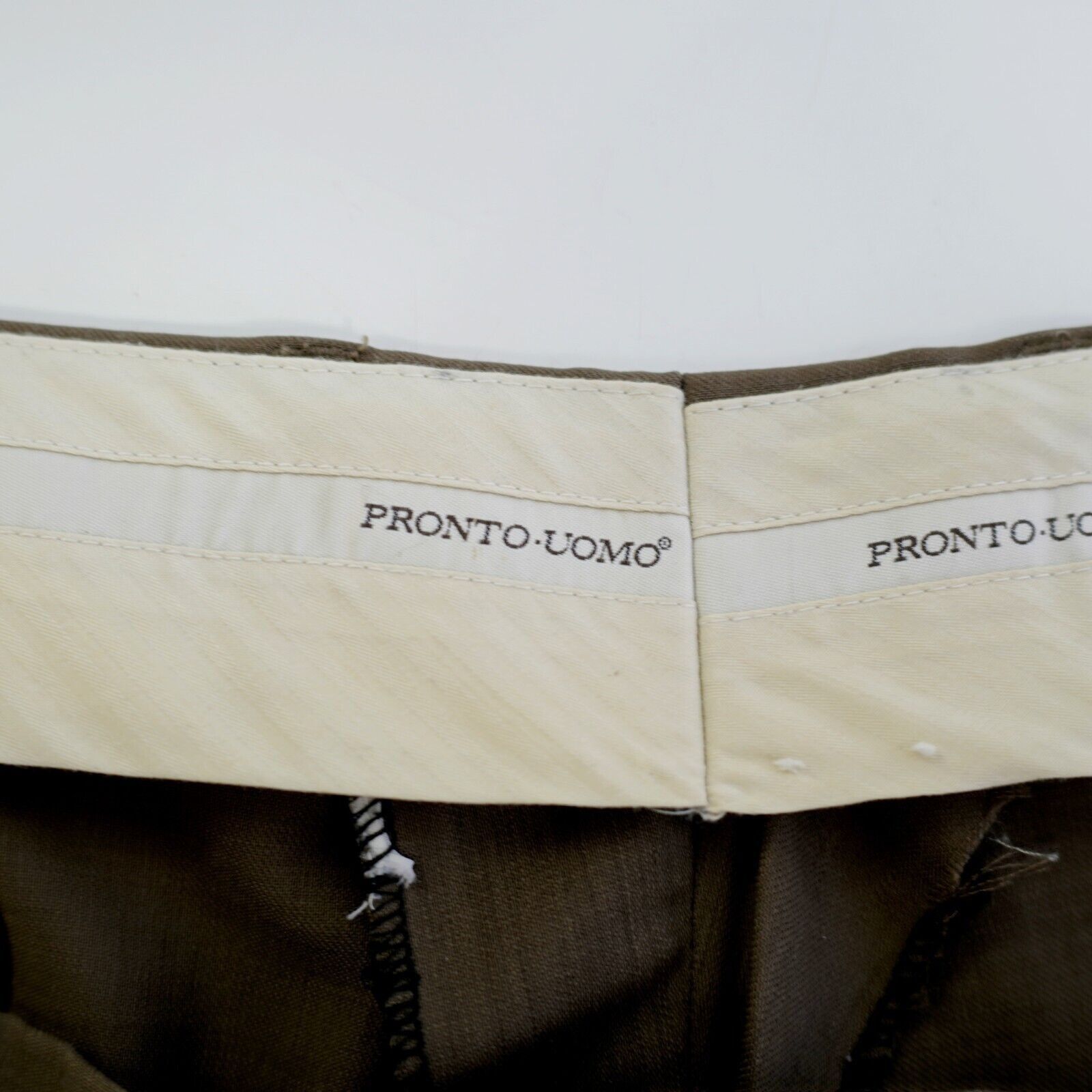 Pronto Uomo Pronto Uomo Wool Brown 47/27 Dress Pants High Rise Pleated C Size 46S - 6 Thumbnail