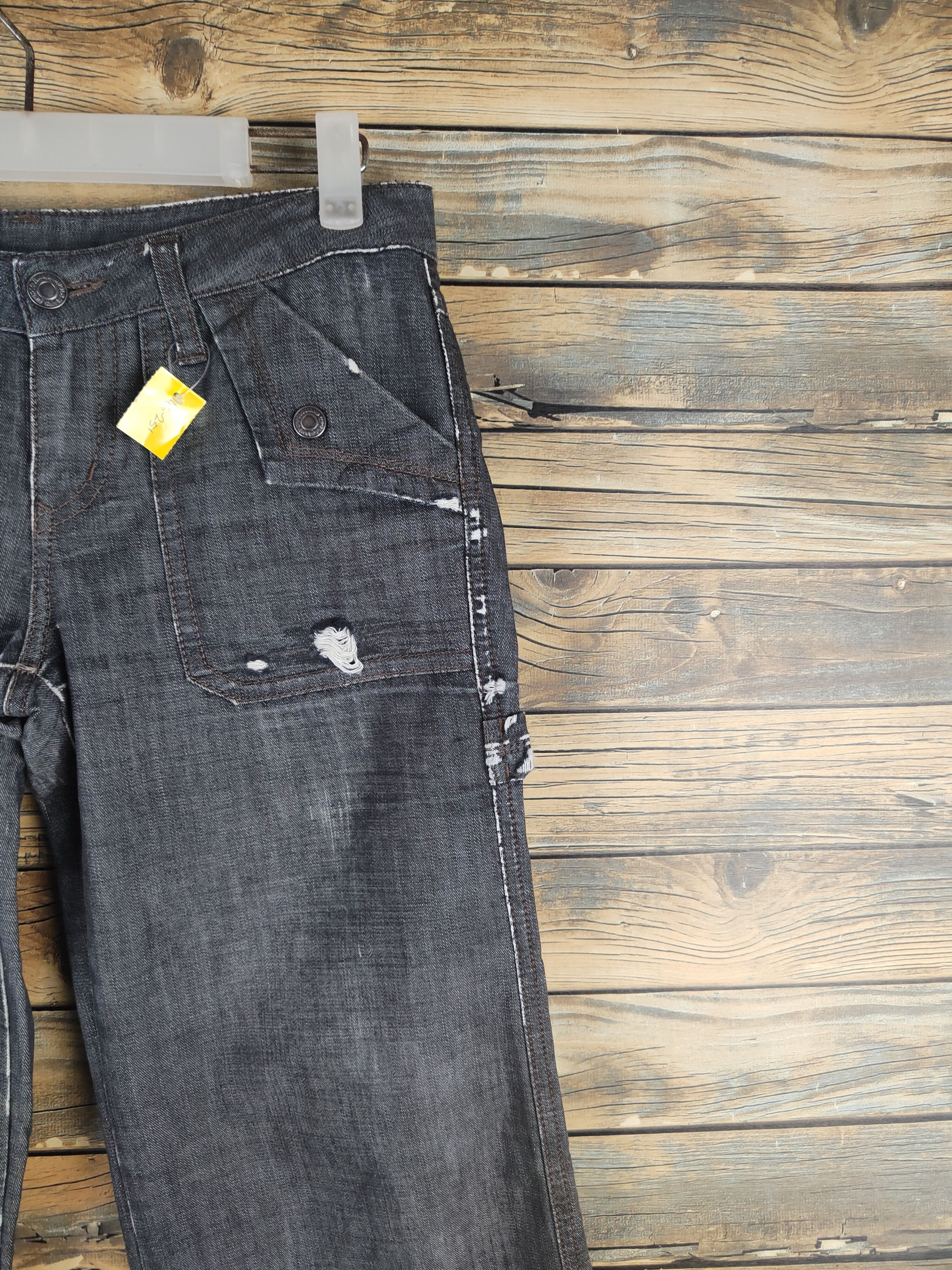 Japanese Brand DL Uniqlo Black Distressed Ripped Soft Jeans #sp46-251T Size 27" / US 4 / IT 40 - 5 Thumbnail