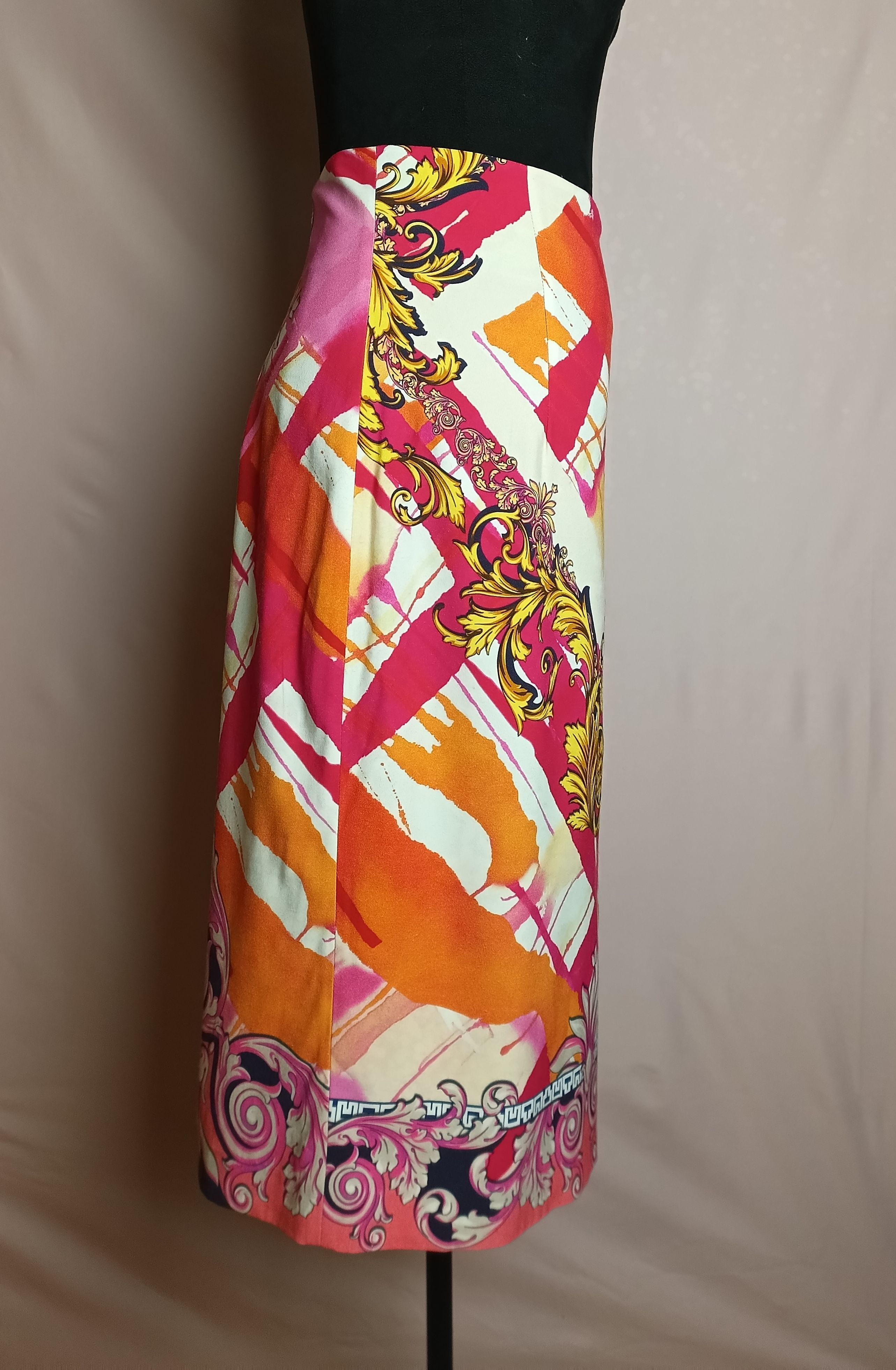 Versace Versace Collection Baroco Print Midi Skirt IT 42 Size 28" / US 6 / IT 42 - 3 Thumbnail