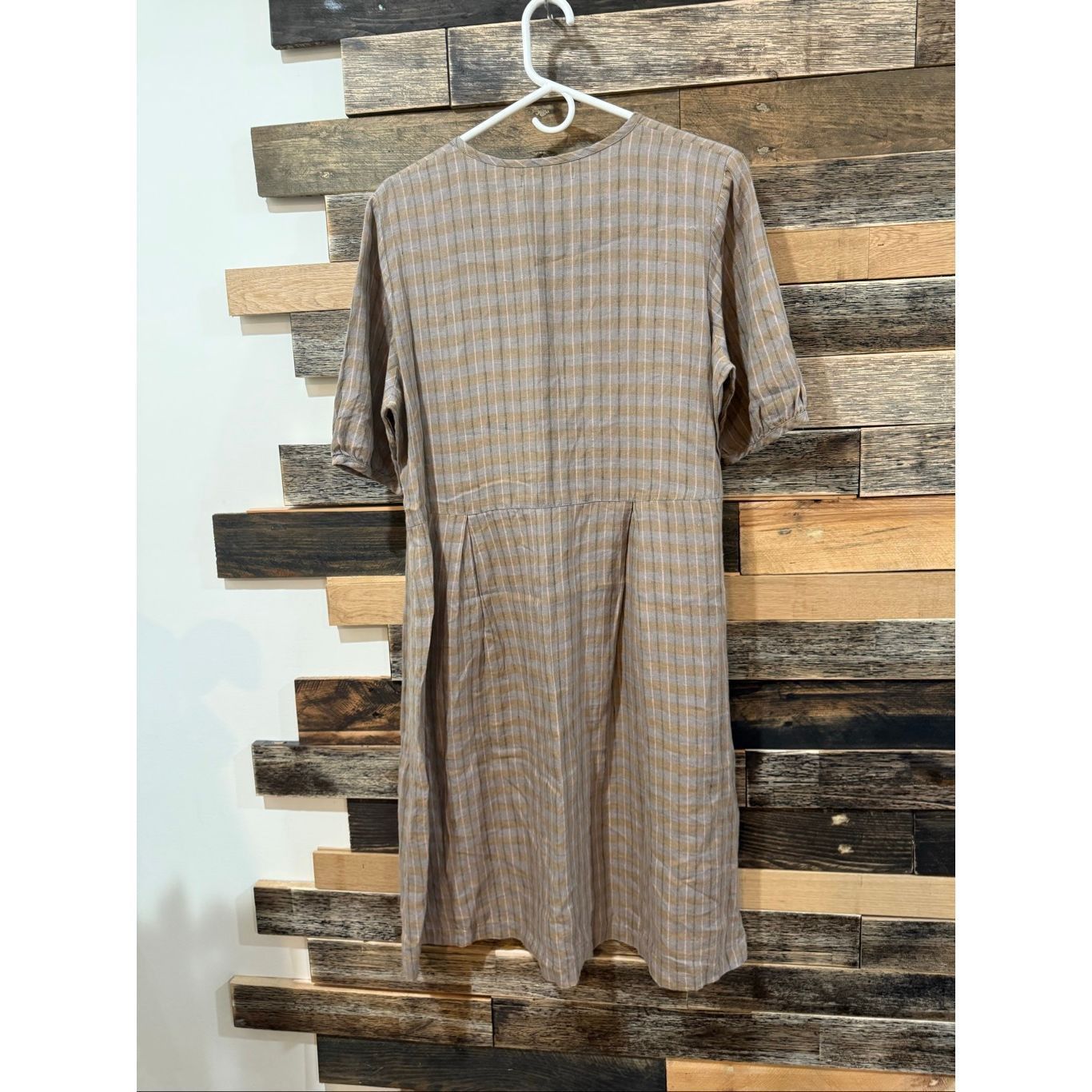 Guru Gudrun Sjoden brown midi dress short sleeve button pockets s Size M / US 6-8 / IT 42-44 - 2 Thumbnail