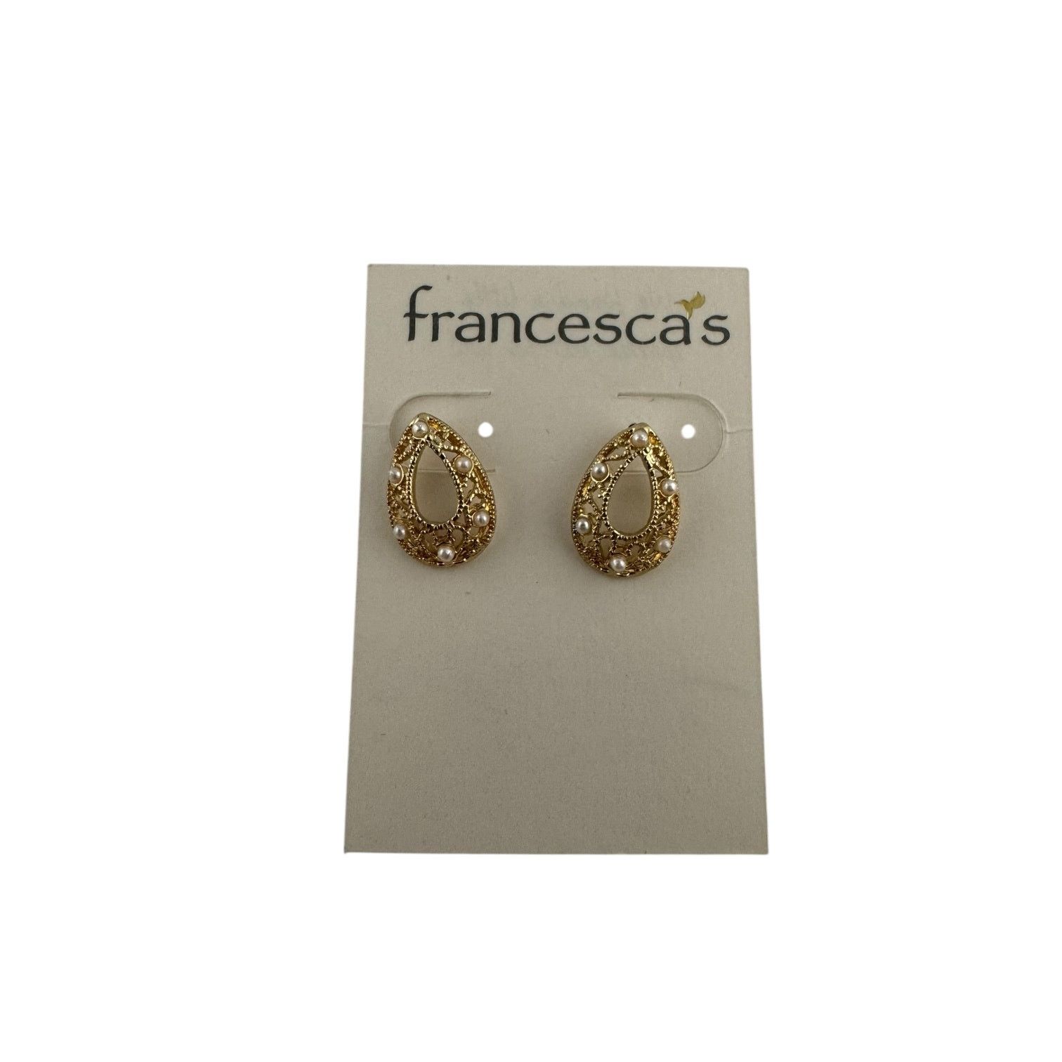 Other Francesca’s Women’s Golden Filigree Post Earrings – NWT Size ONE SIZE - 3 Thumbnail