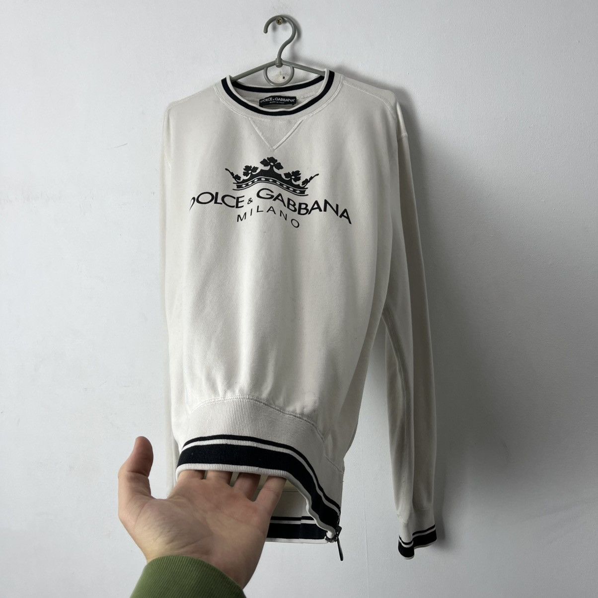 Dolce & Gabbana Dolce & Gabbana D&G Sweatshirt White Big Logo Rare Size US M / EU 48-50 / 2 - 7 Thumbnail
