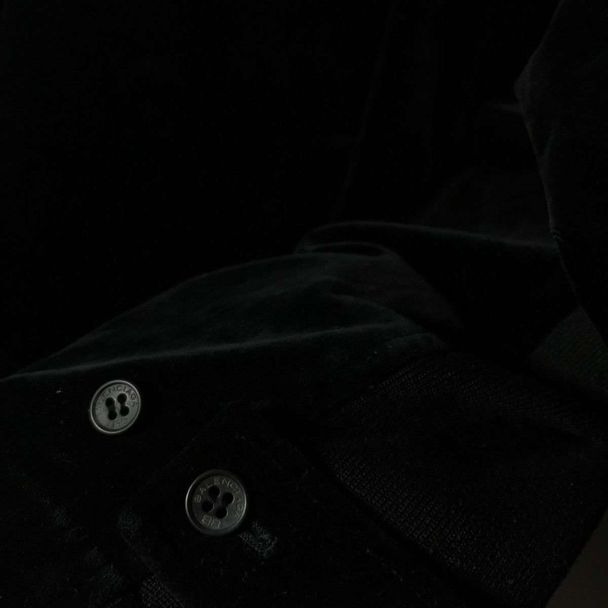 Balenciaga Rare Vintage Balenciaga Zip-up Black Velvet Jacket Size US M / EU 48-50 / 2 - 5 Thumbnail