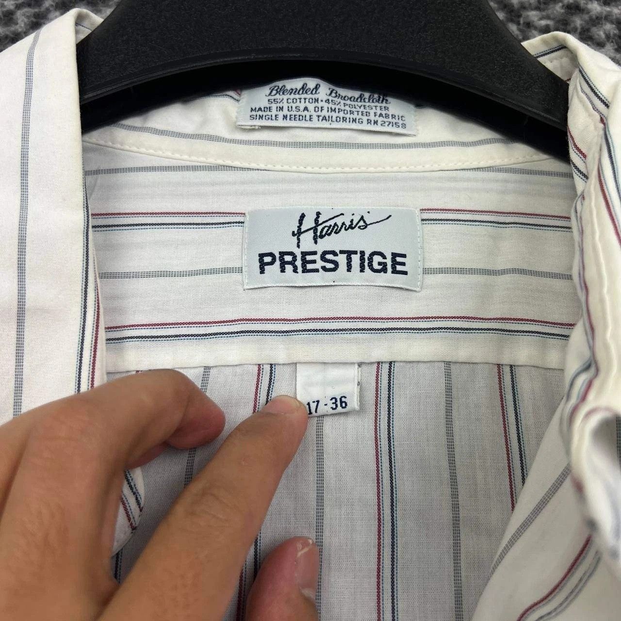 Other Harris Prestige Button Up Shirt Men 17 - 36 Striped Collared Size US XL / EU 56 / 4 - 7 Thumbnail