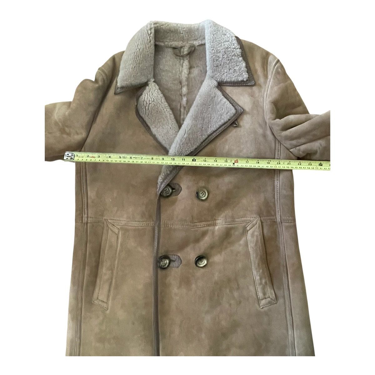 Other Vtg 70s Men's Shearling Double Breasted Coat Lapel Collar Size US M / EU 48-50 / 2 - 11 Thumbnail