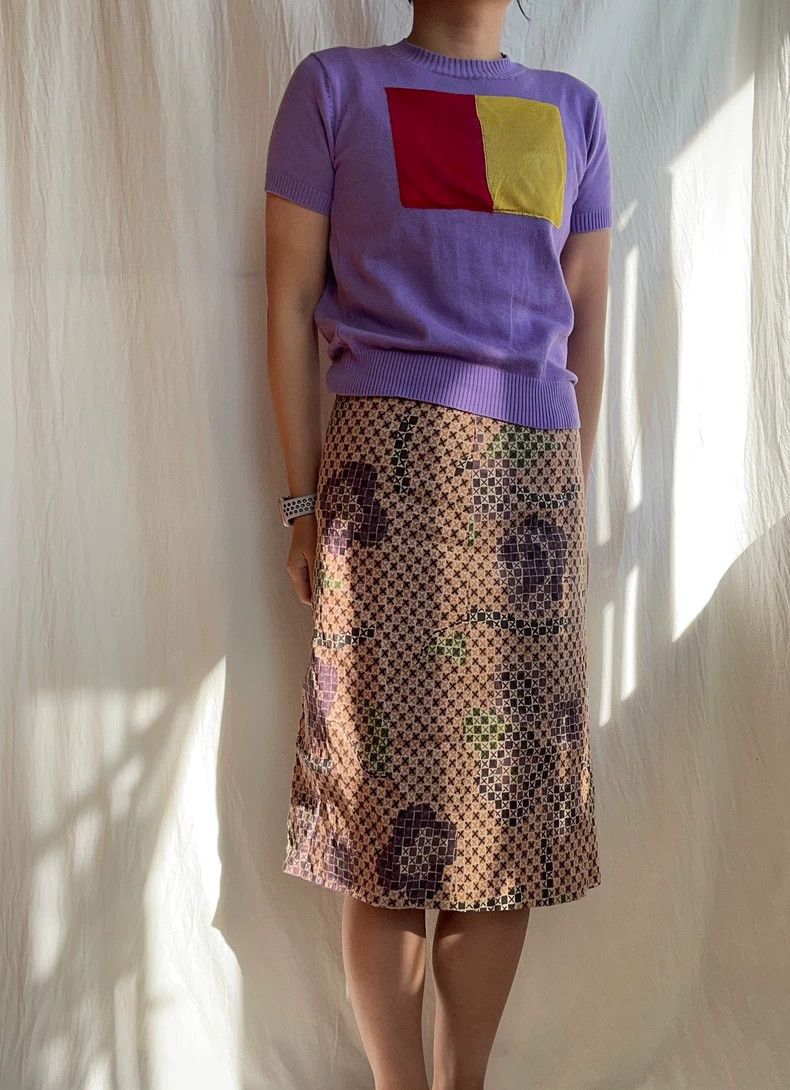 Comme des Garcons Comme des Garcons Purple cotton round neck knit top Size M / US 6-8 / IT 42-44 - 6 Thumbnail