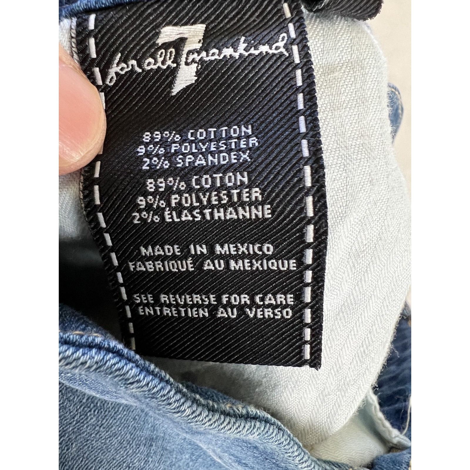 7 For All Mankind 7 For All Mankind Womens Jeans Blue 32 Kimmie Crop Denim Str Size 24" / US 00 / IT 34 - 7 Thumbnail