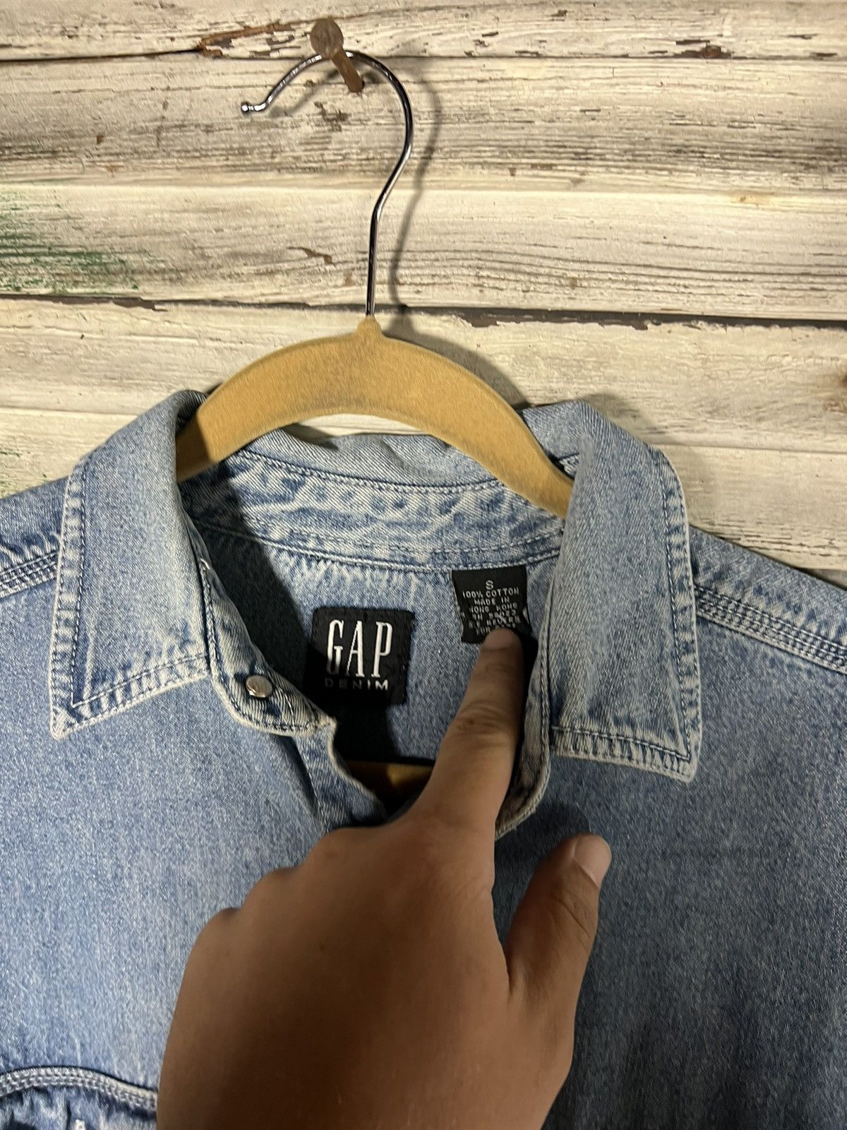 Gap × Vintage Vintage GAP Denim Shirt Size US S / EU 44-46 / 1 - 3 Thumbnail