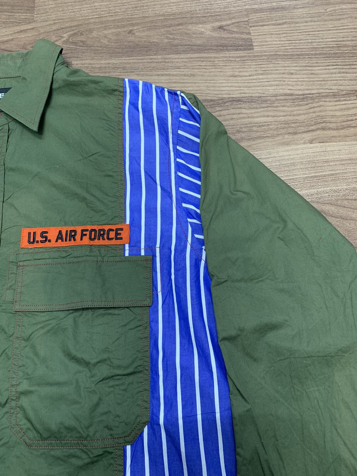Avirex 🇯🇵 Remake Stripe Military Shirt 🇯🇵 Size US XL / EU 56 / 4 - 4 Thumbnail